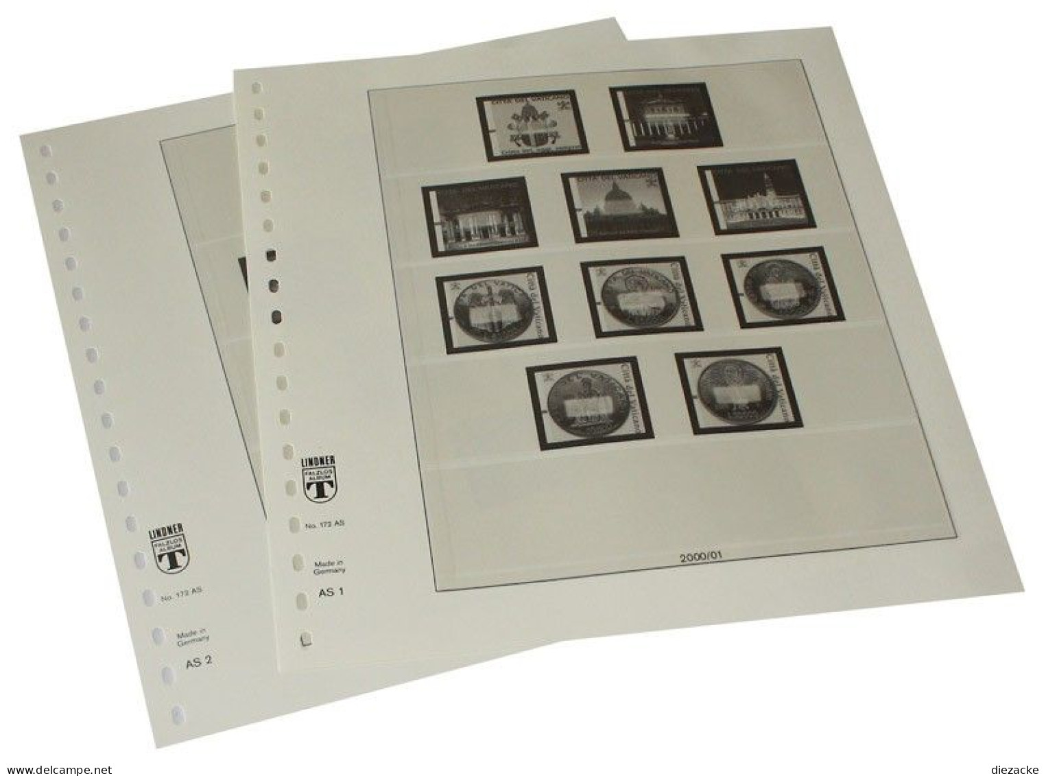 Lindner-T Vatikan Automatenmarken 2000-2004 Vordrucke 172AS Neuware ( - Pré-Imprimés