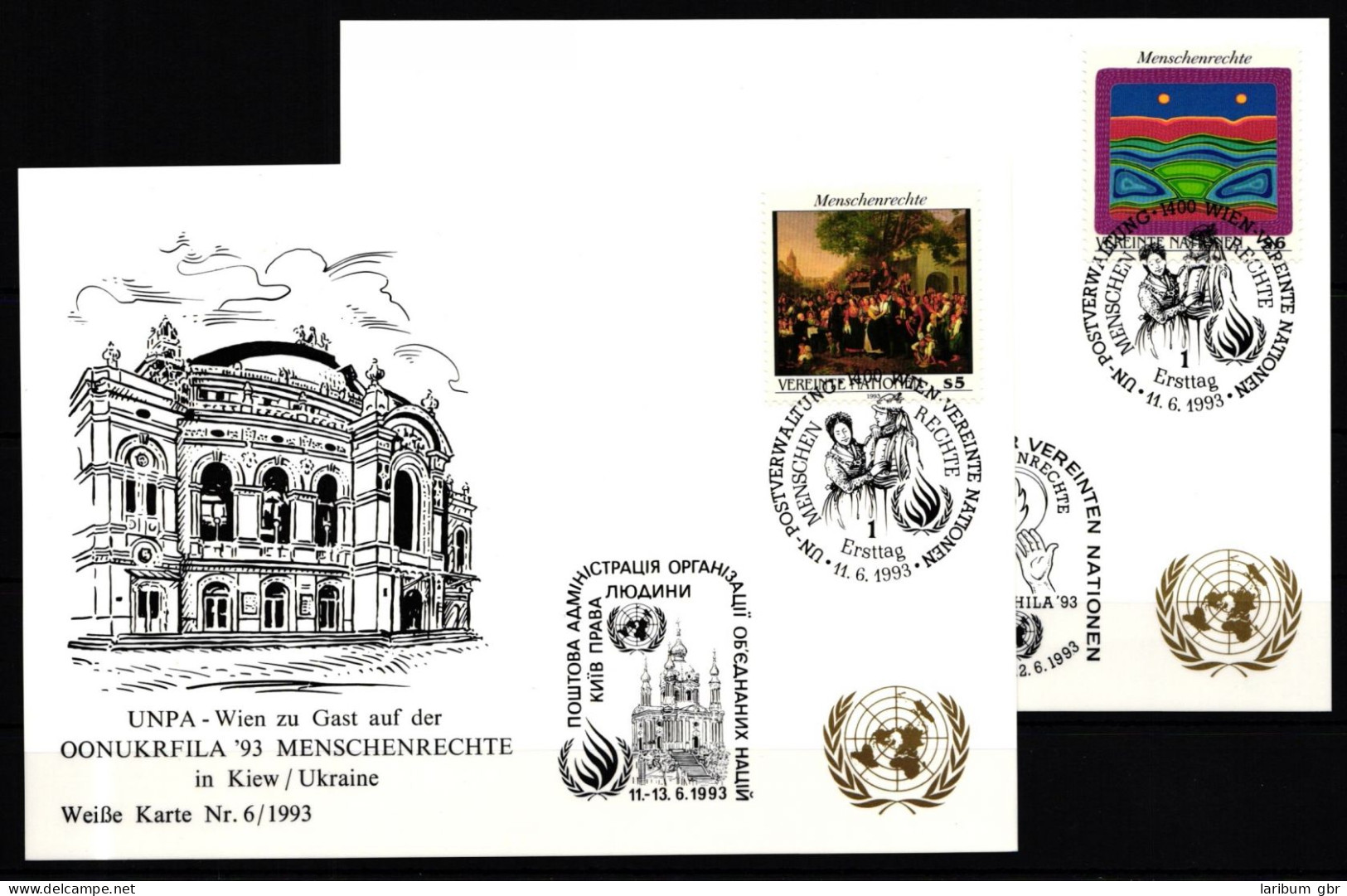 Vereinte Nationen Wien 150-151 Gestempelt Als FDC Auf Zwei Postkarten #JK787 - Autres & Non Classés