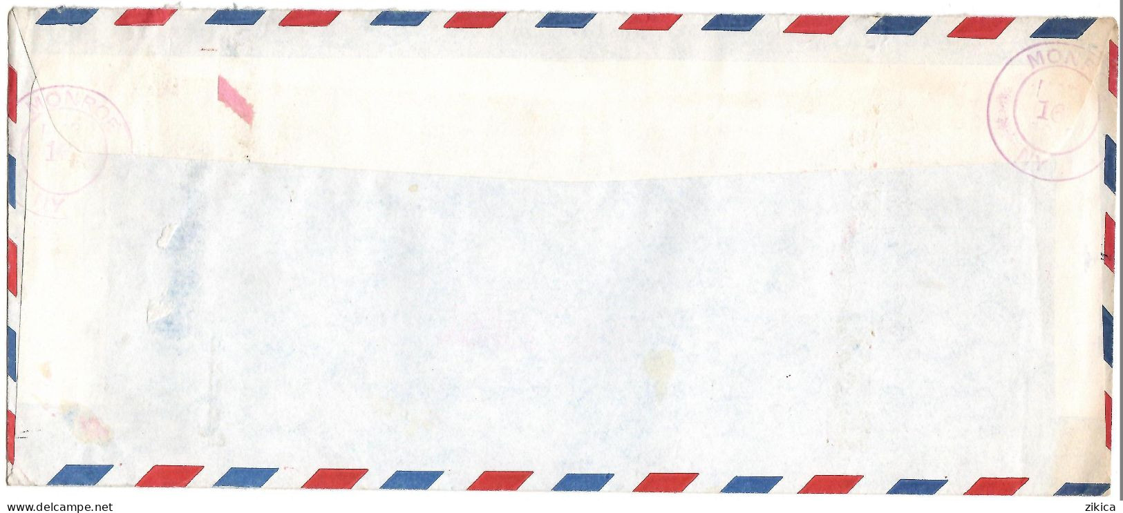 United States REGISTERED Letter Via Yugoslavia 1977 Monroe NY - Lettres & Documents