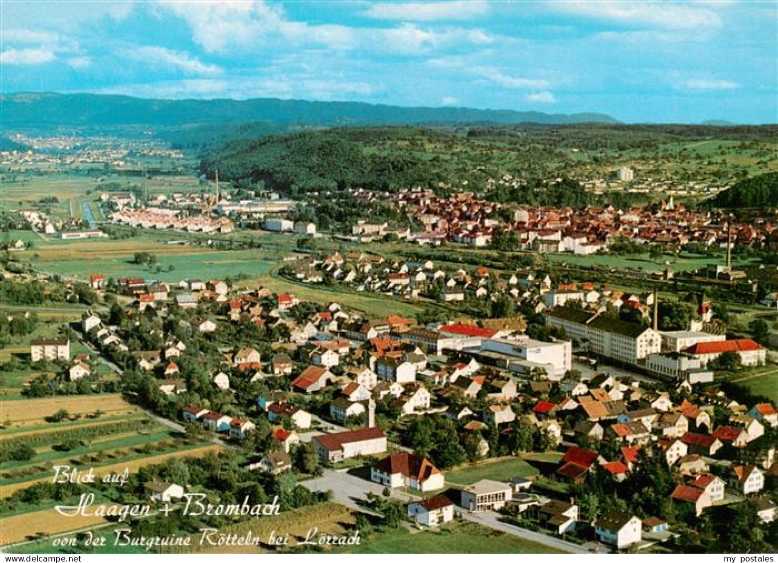 73947803 Haagen_Loerrach Mit Brombach Blick Von Der Burgruine Roetteln - Loerrach