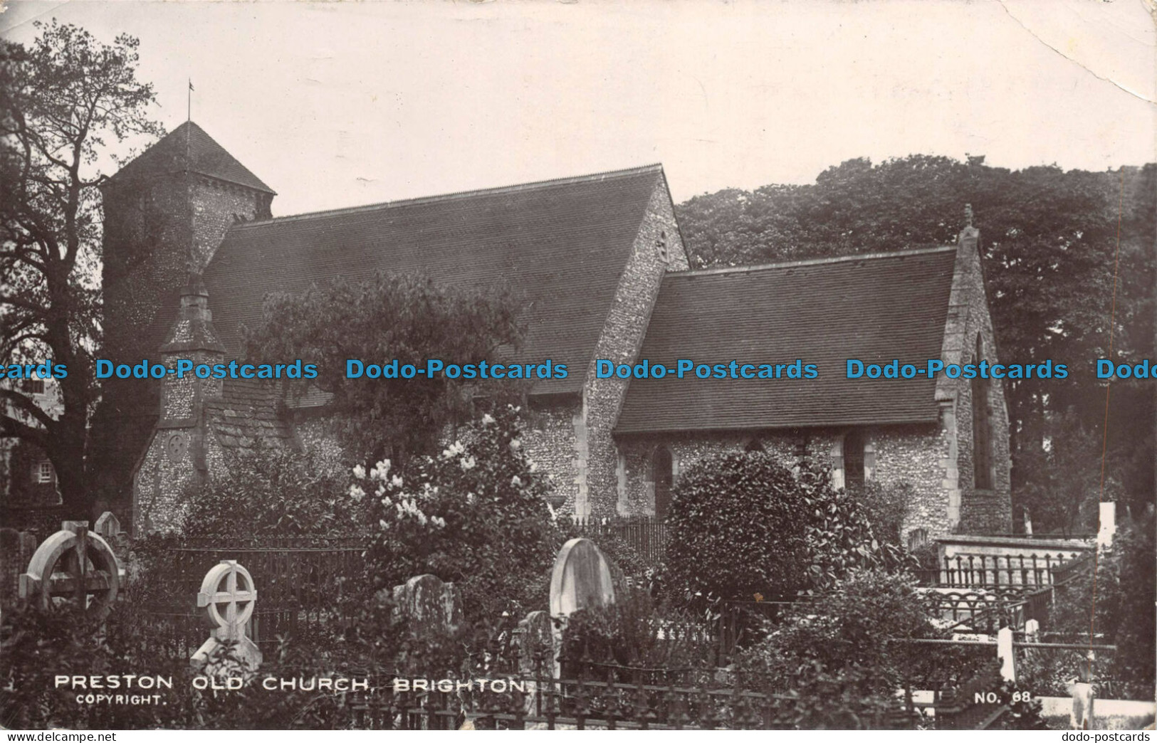 R100822 Preston Old Church. Brighton. A. W. W. 1913 - Monde