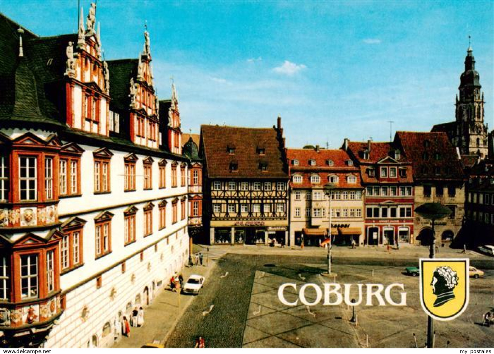 73906115 Coburg Marktplatz Stadthaus Morizkirche - Coburg