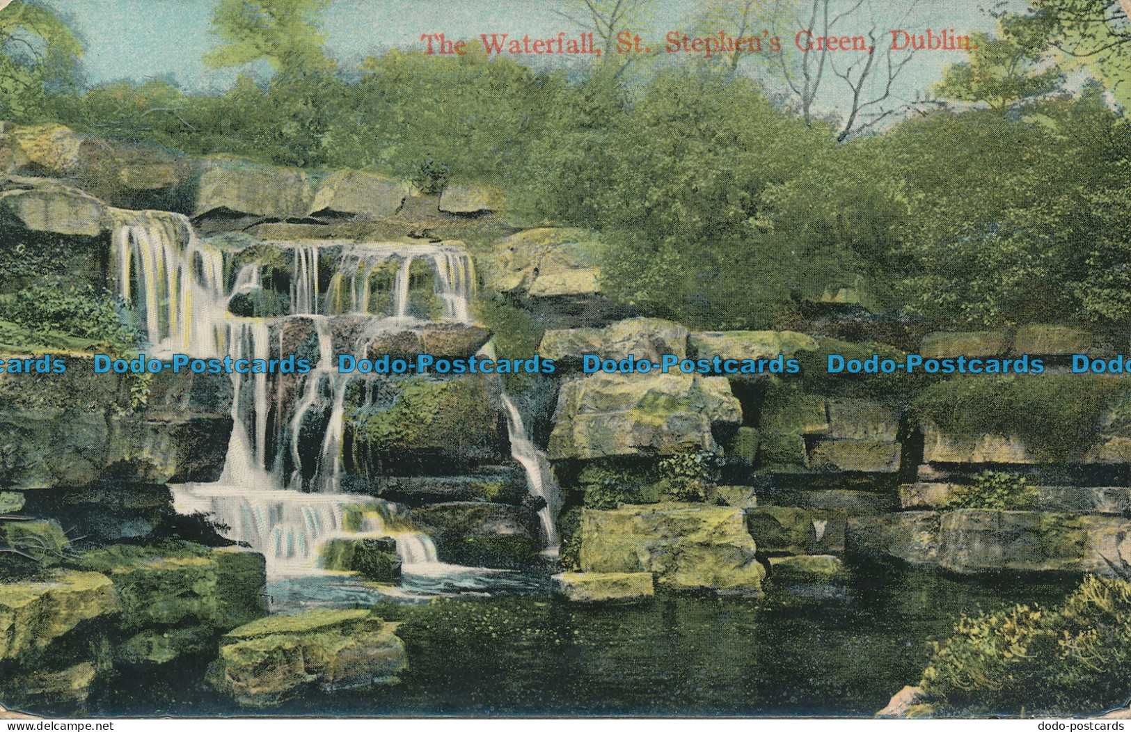 R100409 The Waterfall. St. Stephens Green. Dublin. E. S. London. 1909 - Sonstige & Ohne Zuordnung