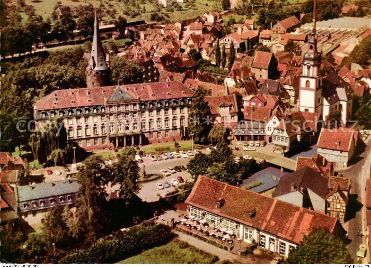 73867296 Erbach Odenwald Fliegeraufnahme Mit Schloss Und Kirche Erbach Odenwald - Erbach