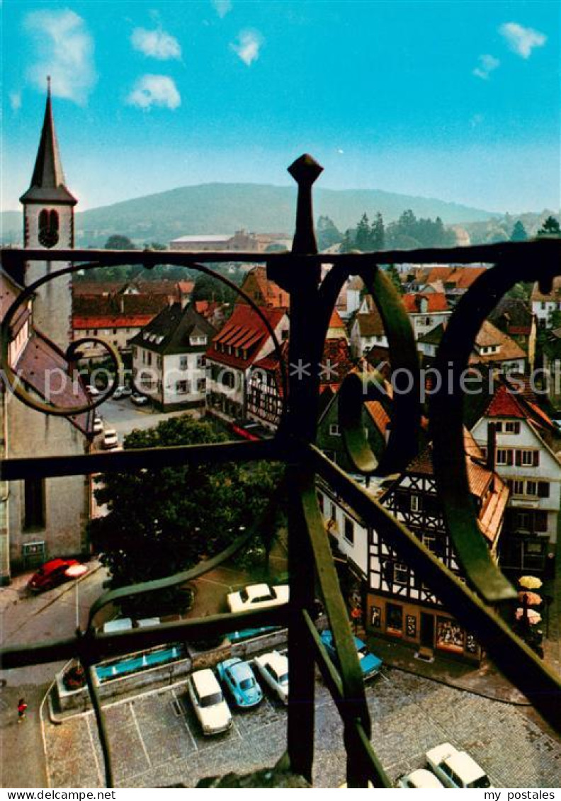 73867278 Mosbach Baden Blick Vom Rathausturm Auf Den Marktplatz Zur Stiftskirche - Mosbach