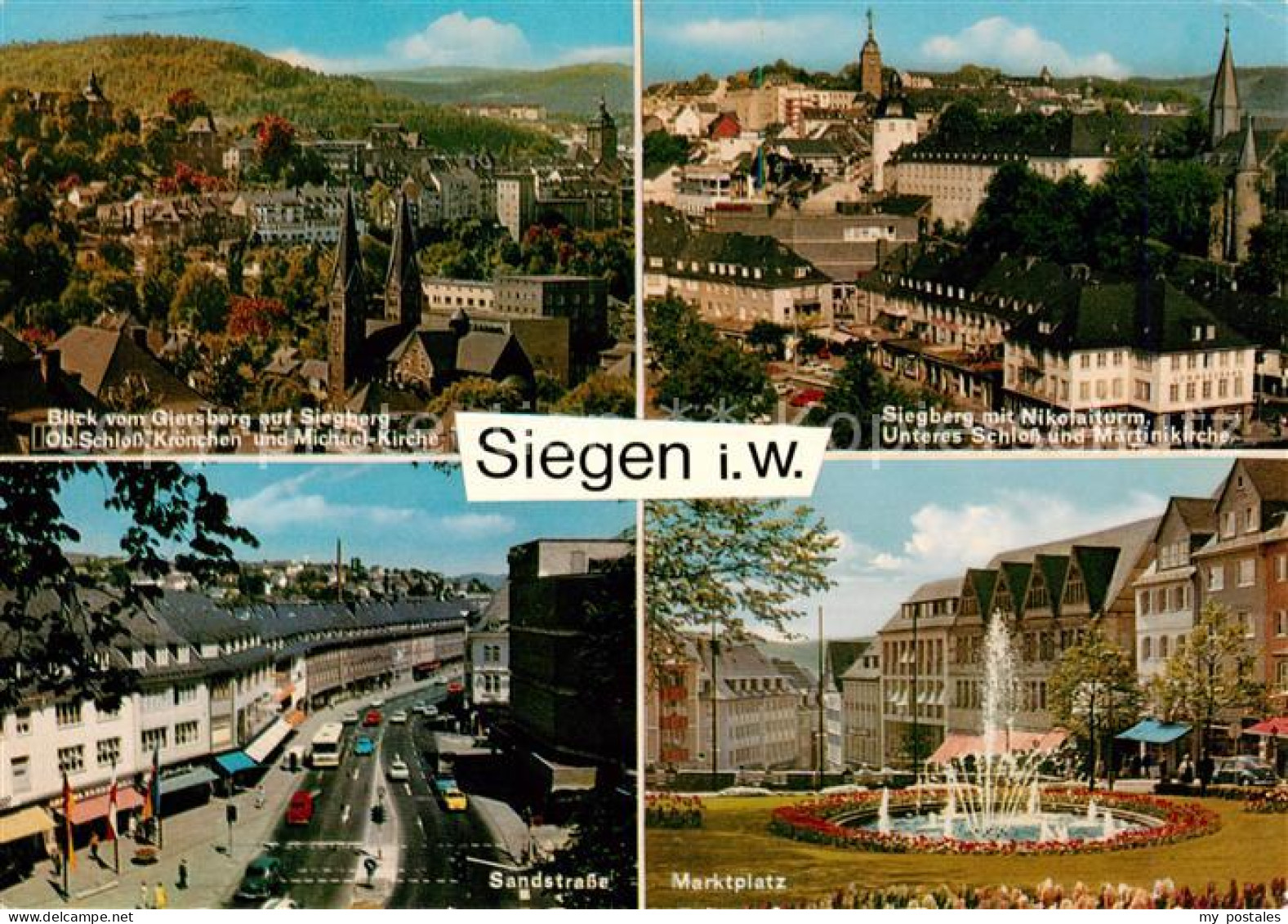 73867248 Siegen  Westfalen Blick Vom Giersberg Auf Siegberg Nikolaiturm Unteres  - Siegen