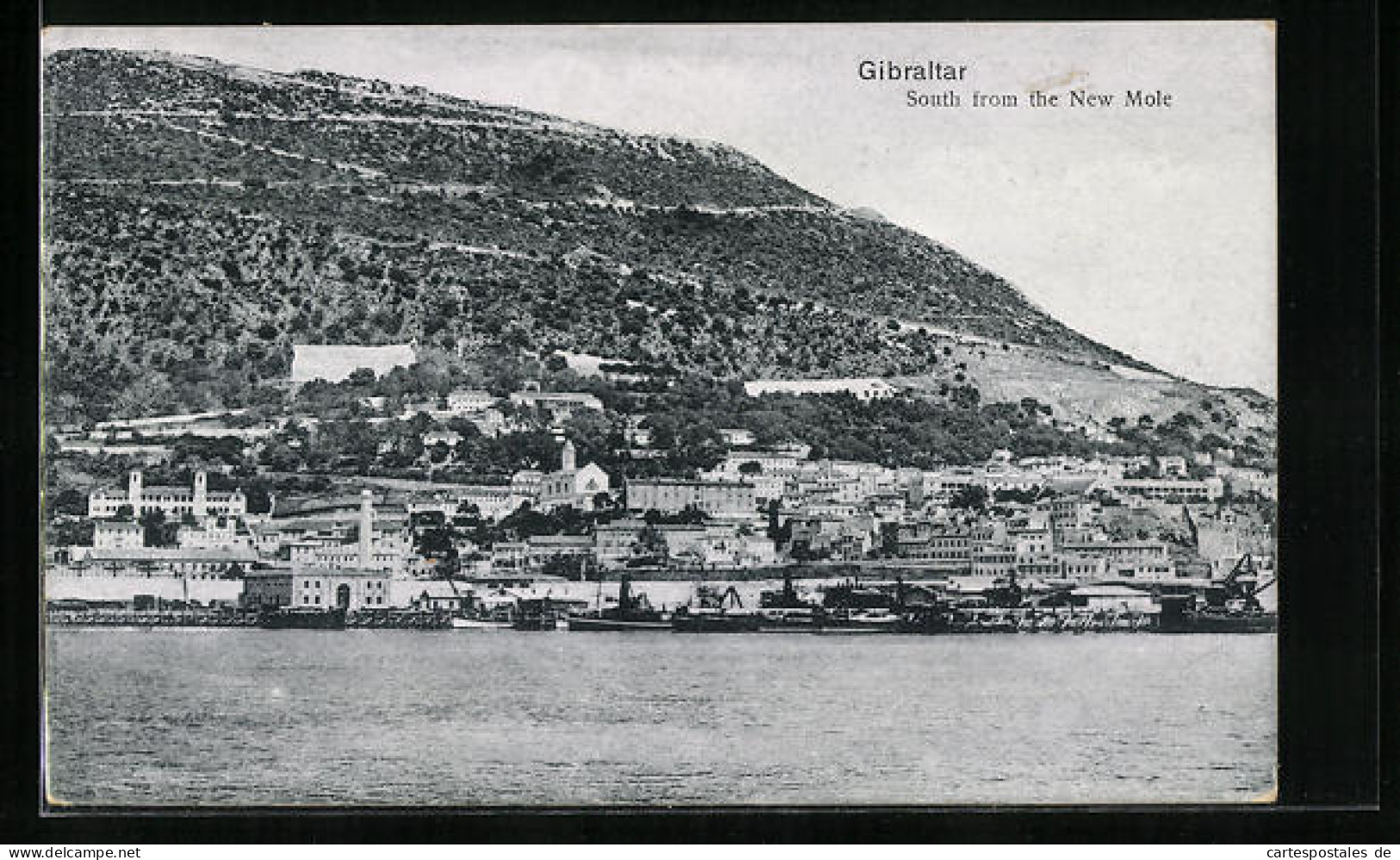 Postal Gibraltar, South View From The New Mole  - Gibilterra