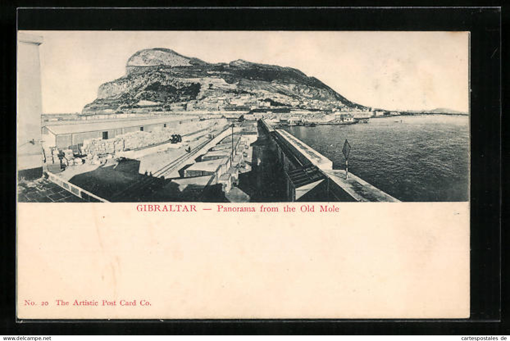 Postal Gibraltar, Panorama From The Old Mole  - Gibraltar