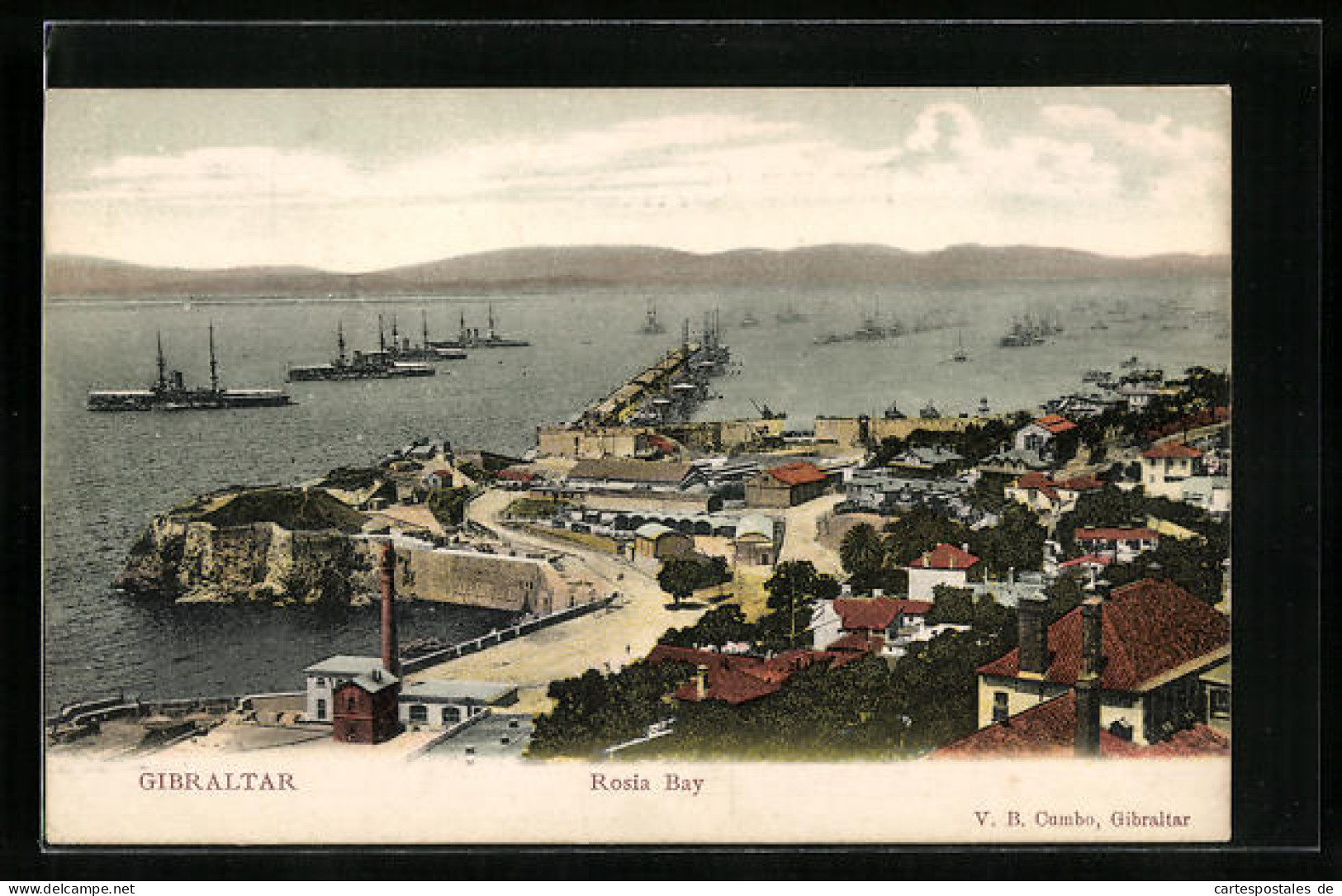 Postal Gibraltar, Ships Entering Rosia Bay  - Gibraltar