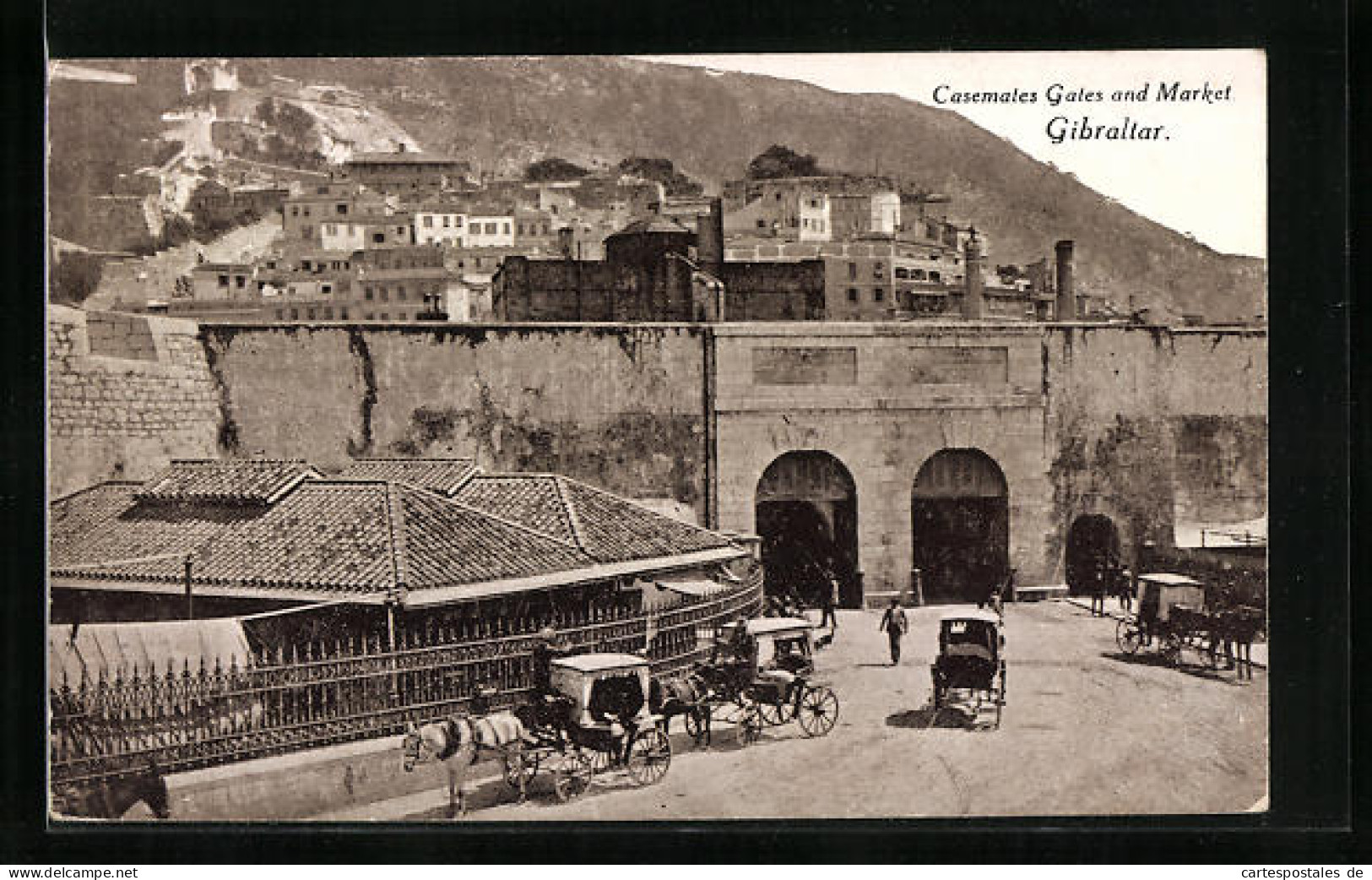 Postal Gibraltar, Casemates Gates And Market  - Gibilterra