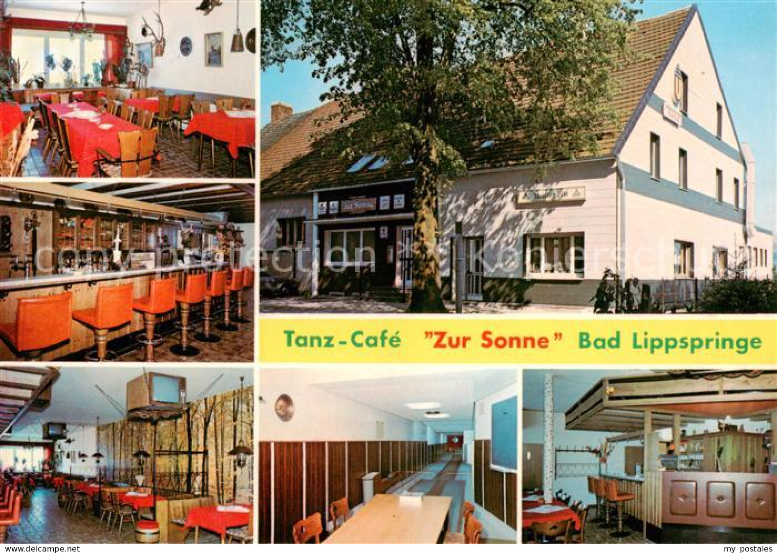 73867190 Bad Lippspringe Tanz-Cafe Zur Sonne Gastraum Bar Kegelbahn Bad Lippspri - Bad Lippspringe
