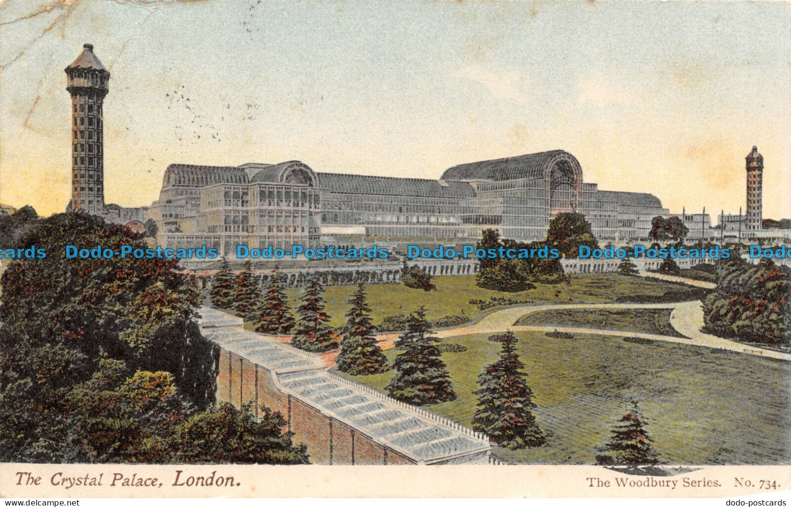 R101074 The Crystal Palace. London. The Woodbury Series. No. 734. 1905 - Sonstige & Ohne Zuordnung