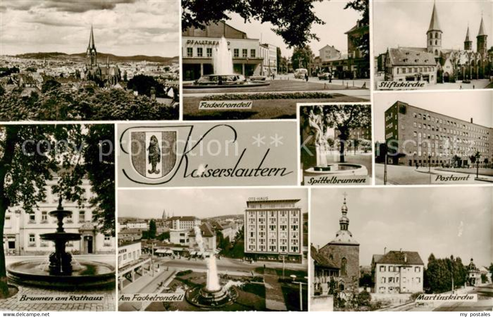 73833156 Kaiserslautern Fackelrondel Stiftskirche Brunnen Am Rathaus Martinskirc - Kaiserslautern