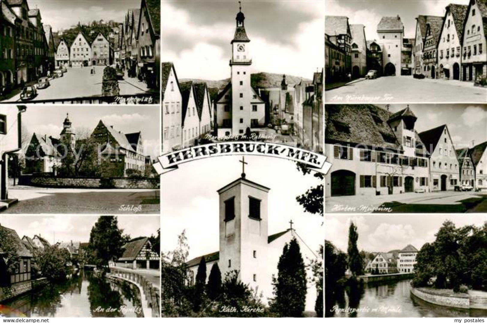 73833131 Hersbruck Marktplatz Schloss Rathaus Nuernberger Tor Hirten Museum Pegn - Hersbruck