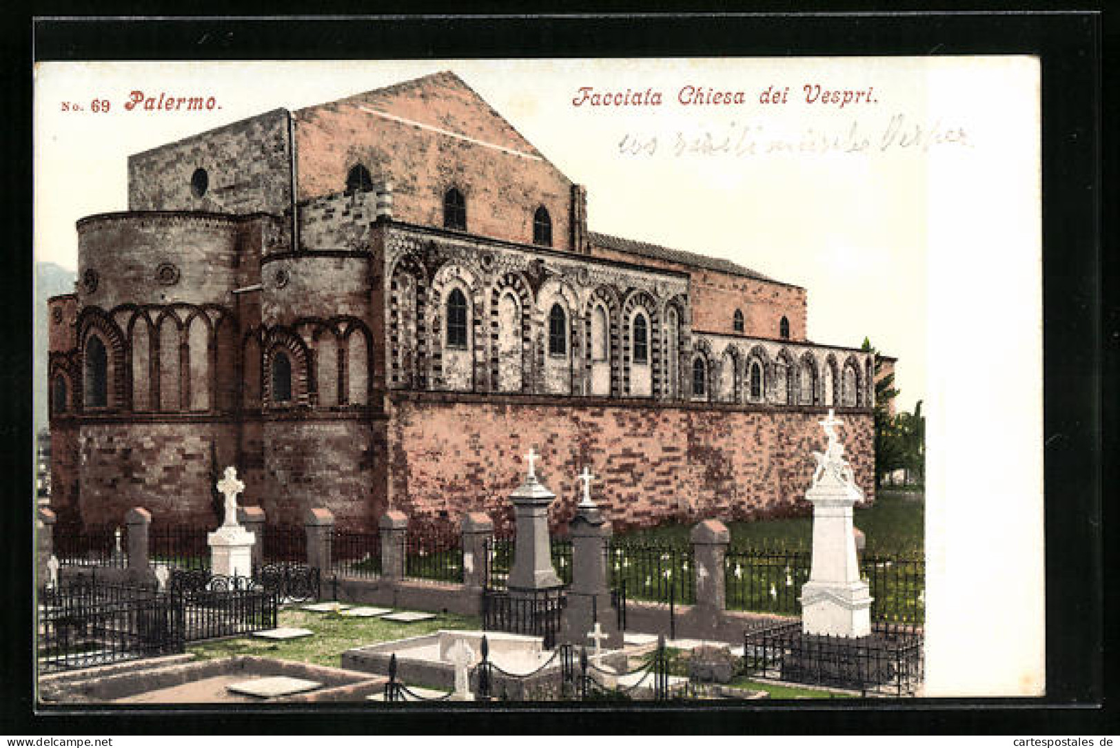 Cartolina Palermo, Facciata Chiesa Dei Vespri  - Palermo