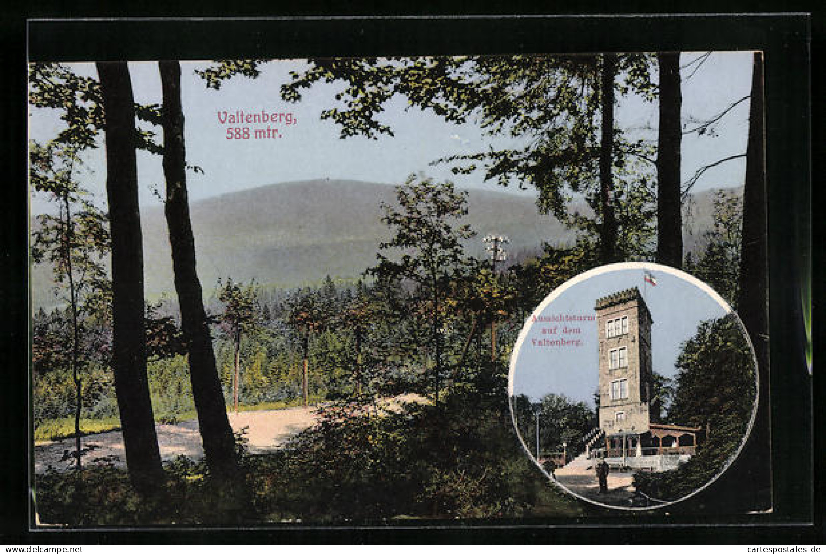 AK Neukirch / Lausitz, Aussichtsturm Auf Dem Valtenberg, Landschaftspanorama  - Neukirch (Lausitz)