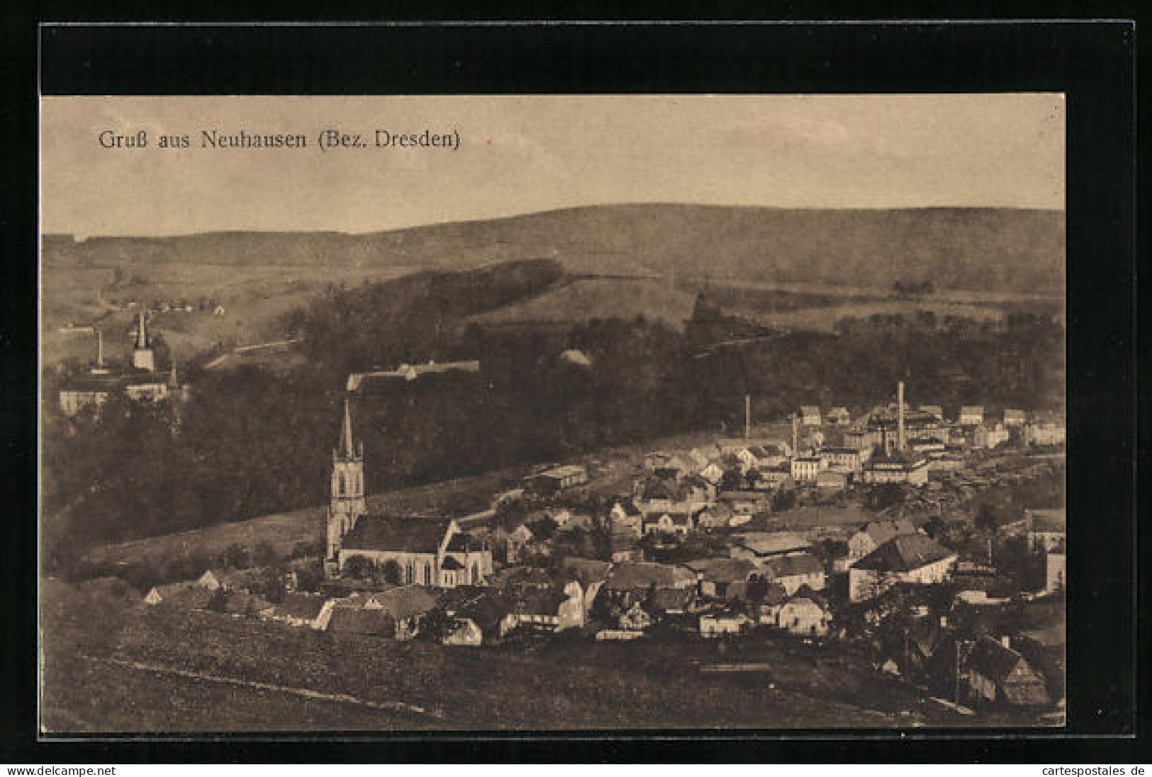 AK Neuhausen / Dresden, Gesamtansicht  - Neuhausen (Erzgeb.)