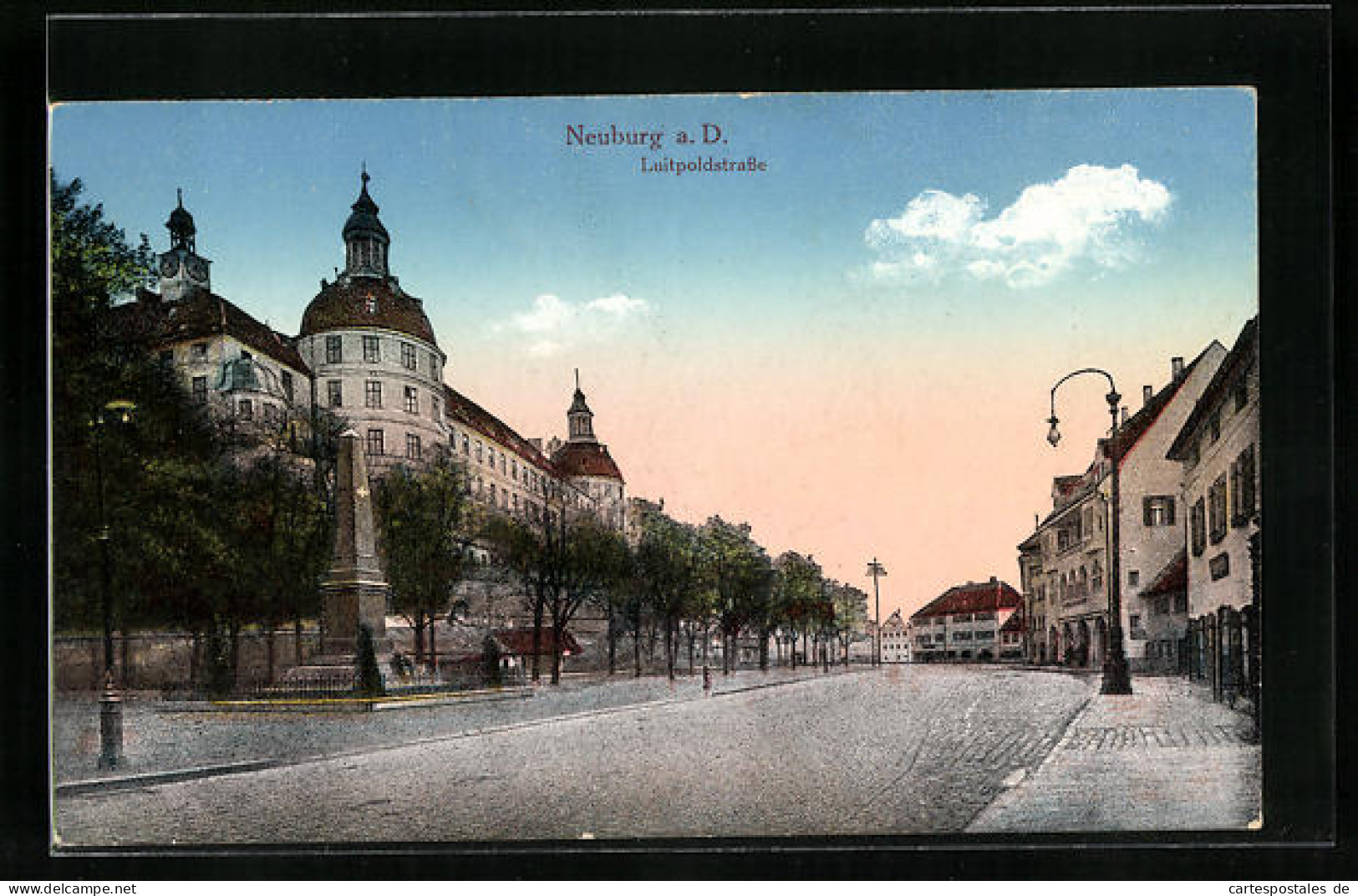 AK Neuburg A. D., Blick In Die Luitpoldstrasse  - Neuburg