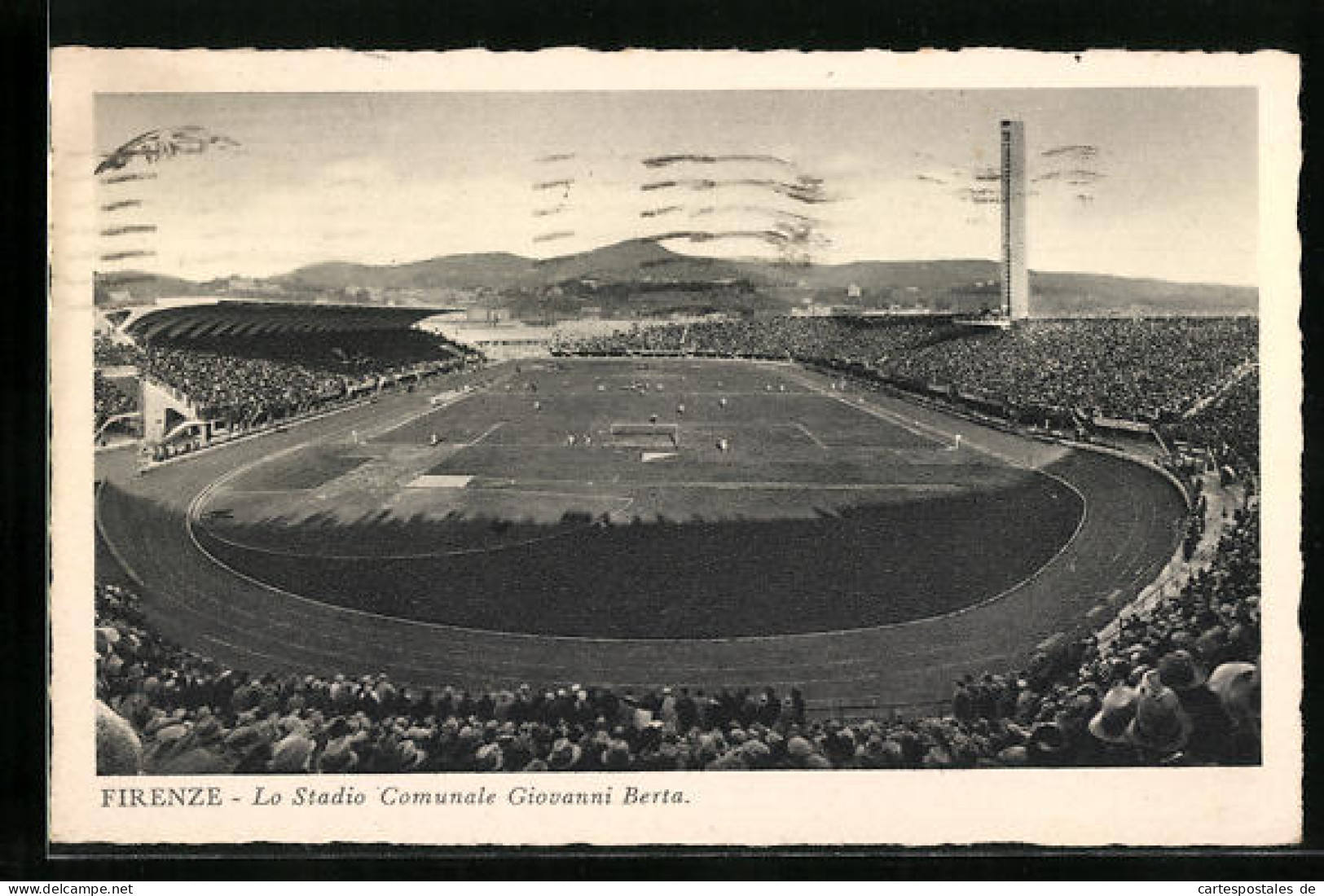 Cartolina Firenze, Lo Stadio Comunale Giovanni Berta  - Firenze (Florence)