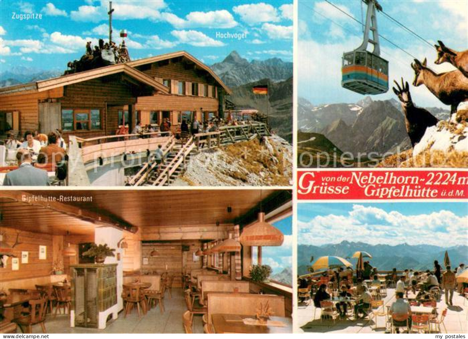 73759290 Oberstdorf Nebelhornbahn Gipfelhuette Restaurant Terrasse Seilbahn Ober - Oberstdorf