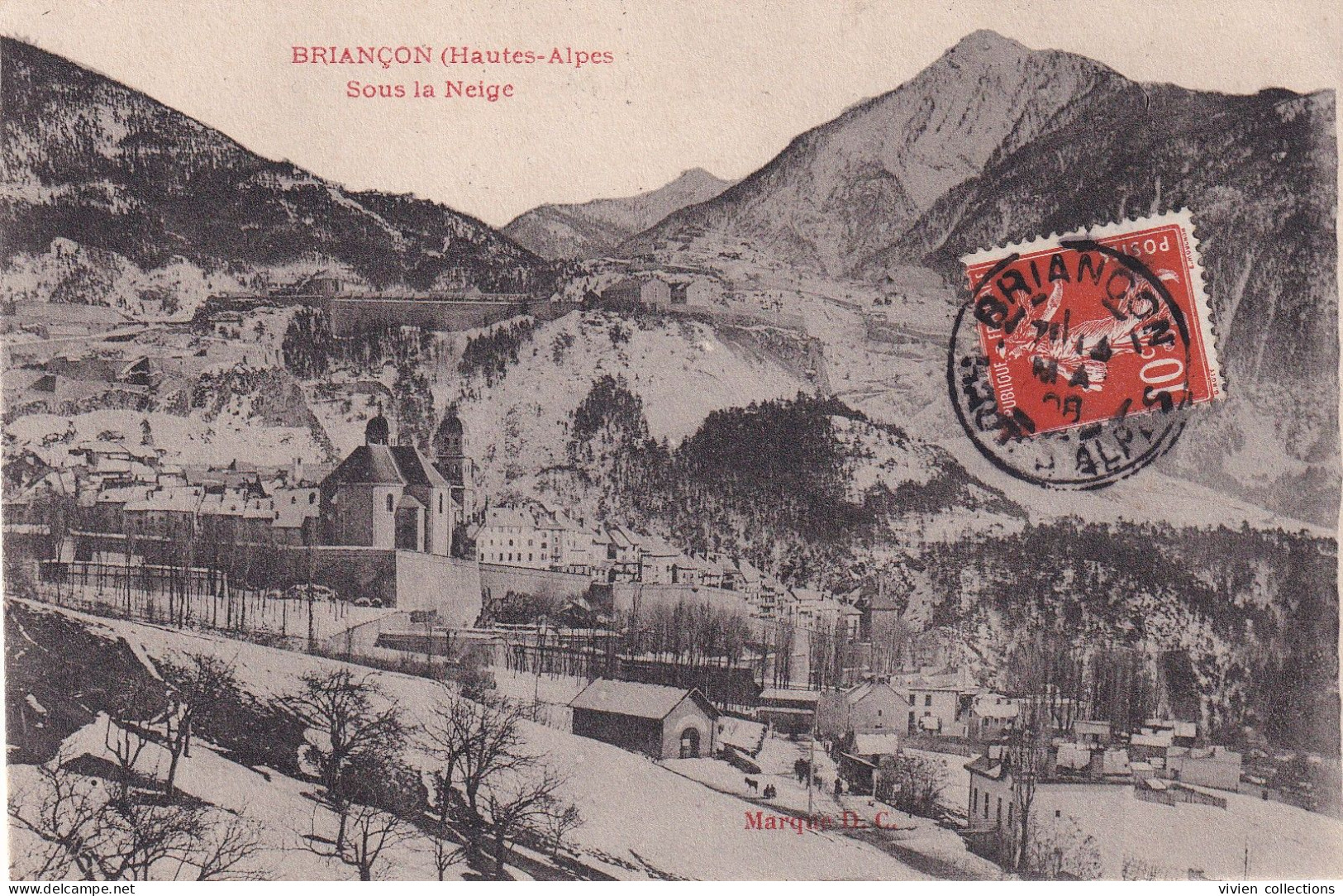 Briançon (05 Hautes Alpes) Sous La Neige - édit. DC Circulée 1908 - Briancon
