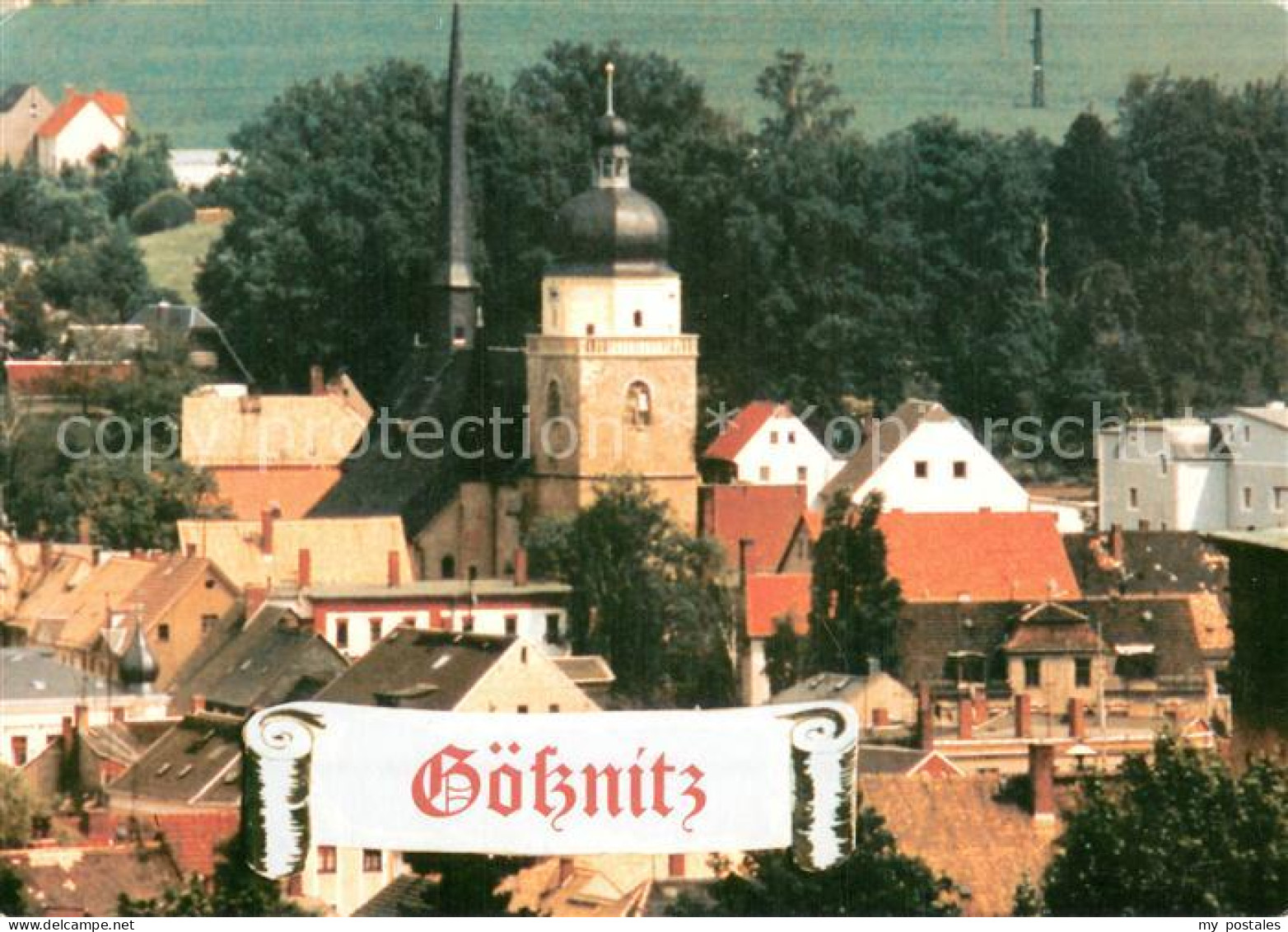 73759188 Goessnitz Schmoelln Teilansicht M. Kirchturm Goessnitz Schmoelln - Schmoelln