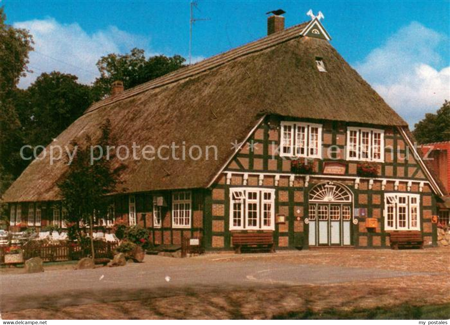 73759181 Moorbeck Hotel-Restaurant G. Stolle Reetdach-Haus Aussenansicht  - Wildeshausen