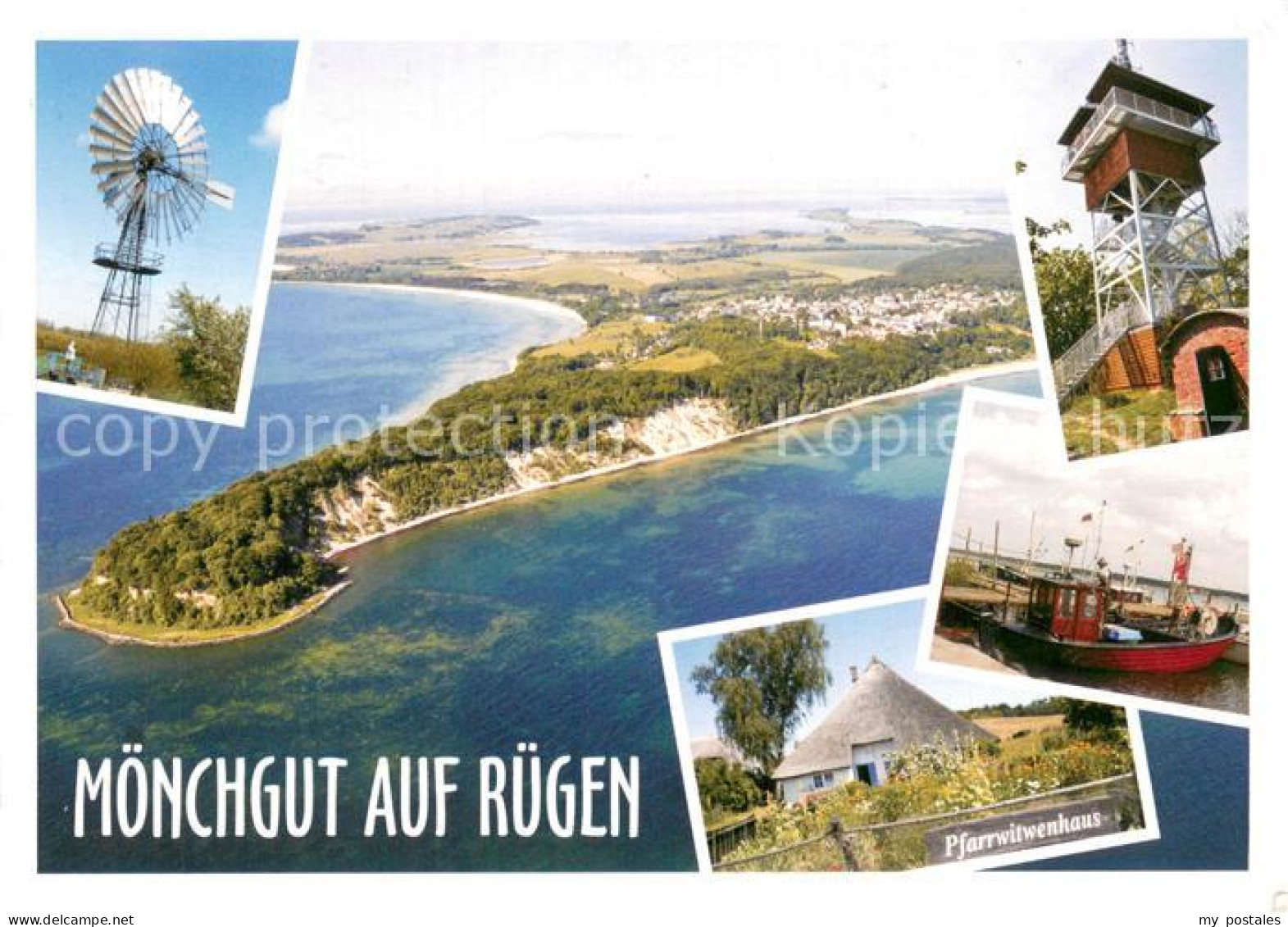 73759137 Moenchgut Ruegen Windrat Aussichtsturm Hafen Pfarrwitwenhaus Fliegerauf - Sonstige & Ohne Zuordnung