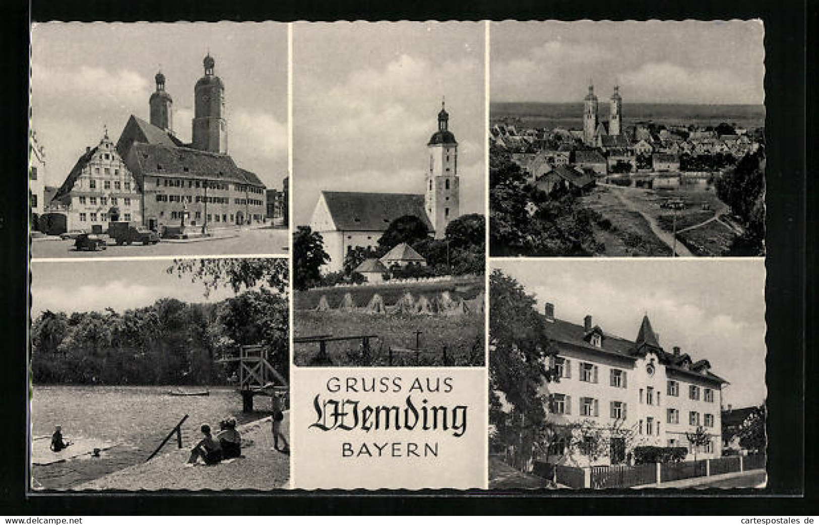 AK Wemding / Bayern, Panorama, Schwimmbad Und Kirche  - Wemding