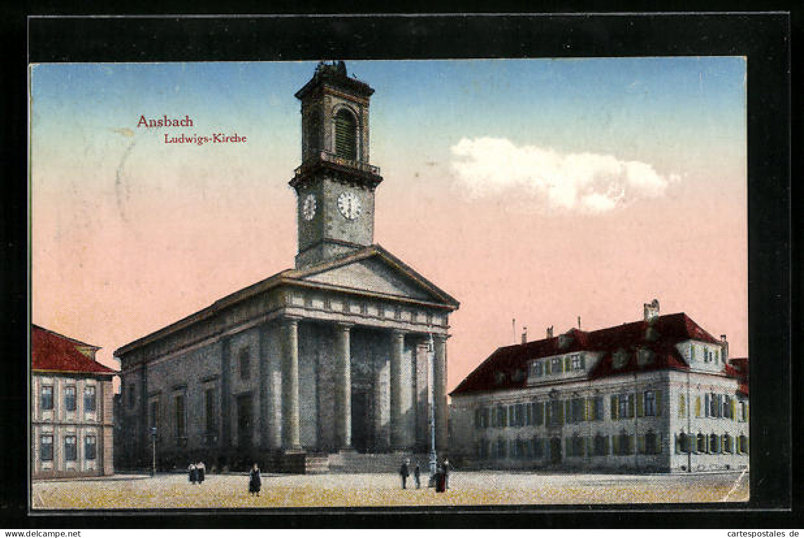 AK Ansbach, Blick Zur Ludwigskirche  - Ansbach