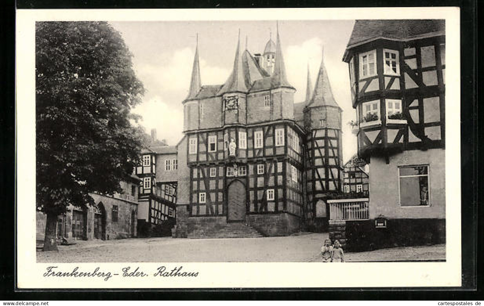 AK Frankenberg-Eder, Blick Zum Rathaus  - Frankenberg (Eder)