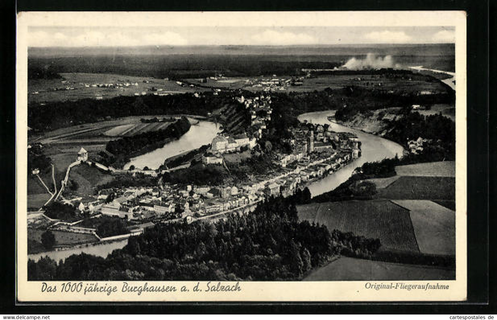 AK Burghausen A. D. Salzach, Totalansicht  - Burghausen