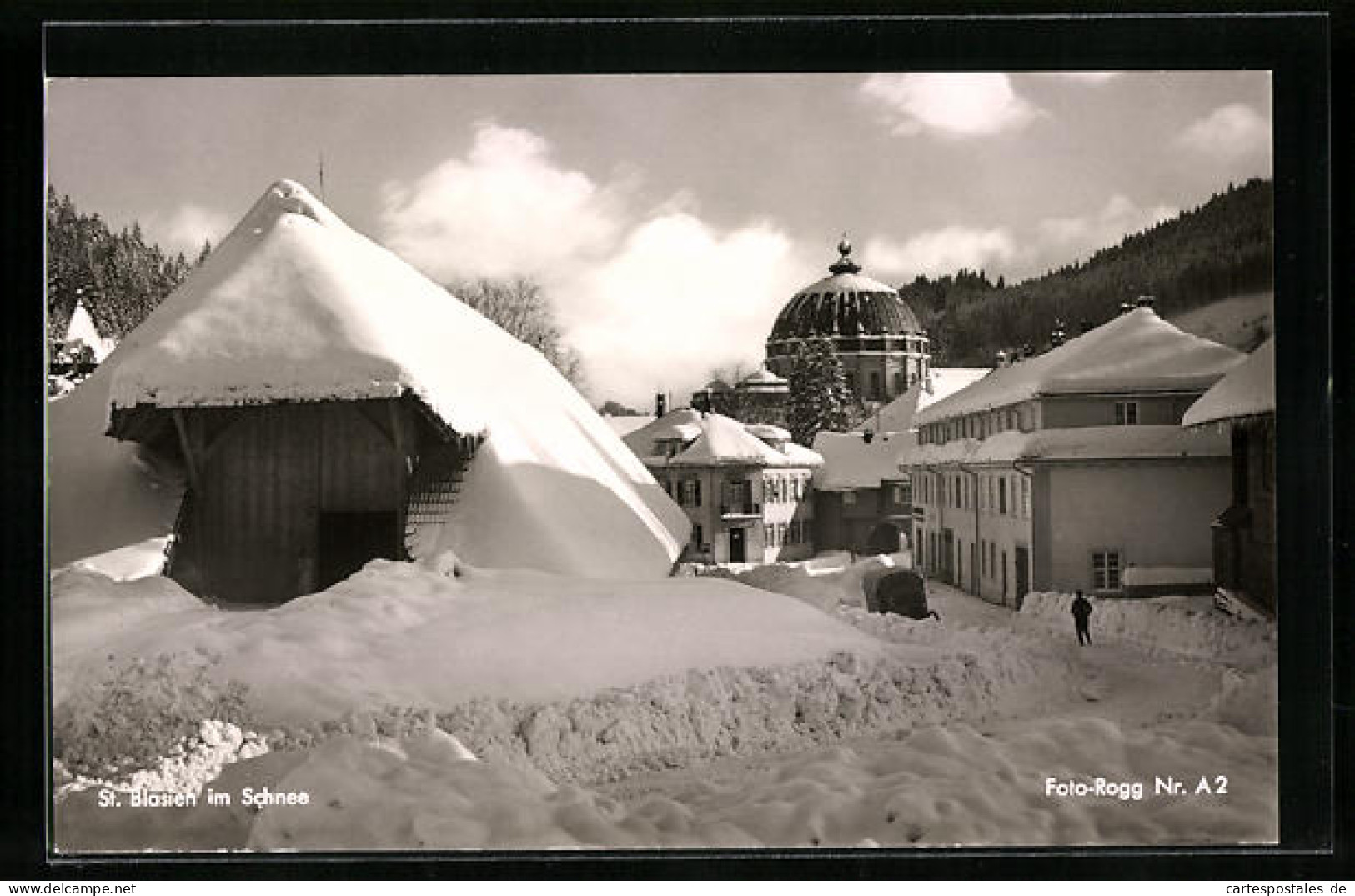 AK St. Blasien, Ortspartie Im Schnee  - St. Blasien