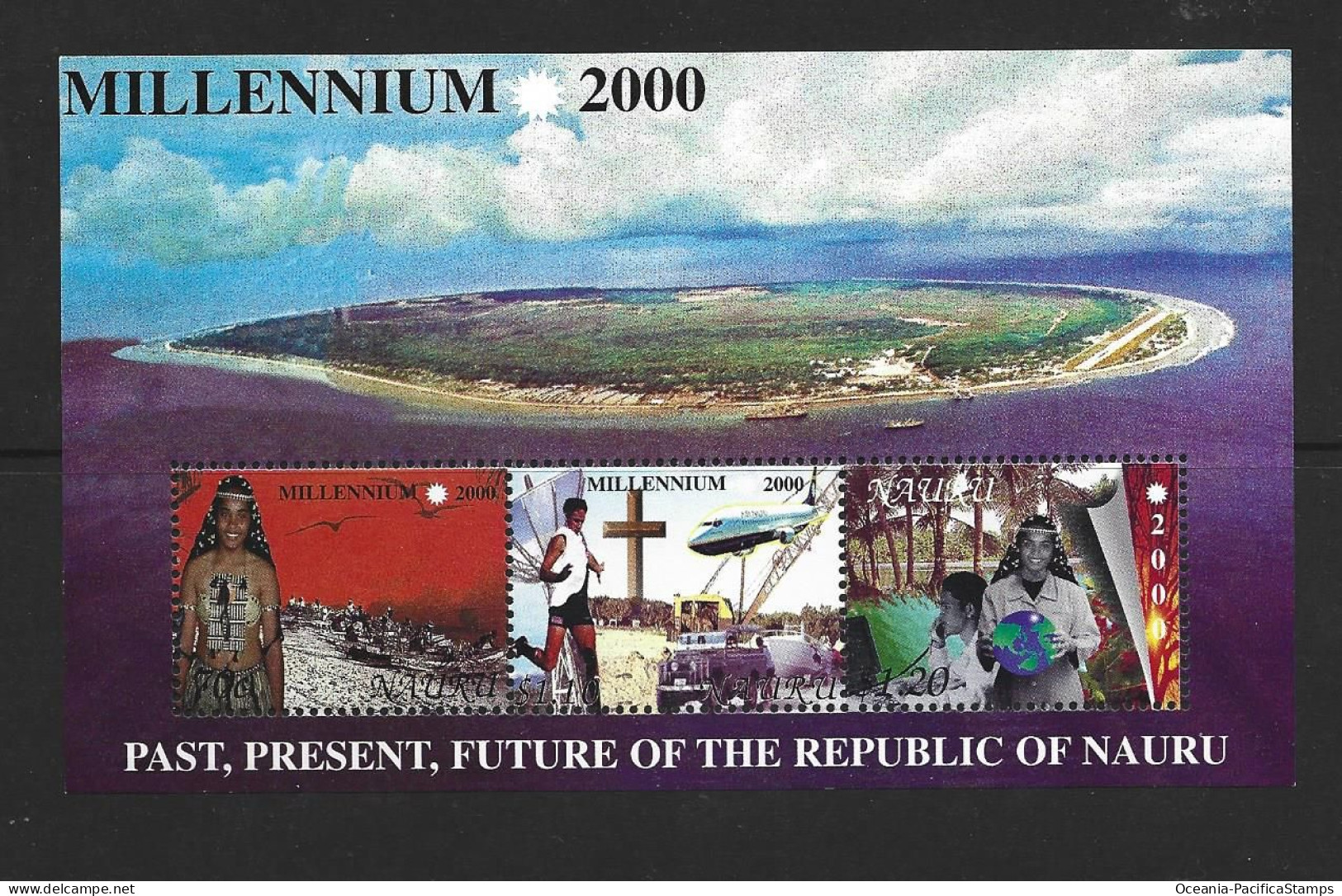 Nauru 2000 Millennium Miniature Sheet Of 3 Values  MNH - Nauru