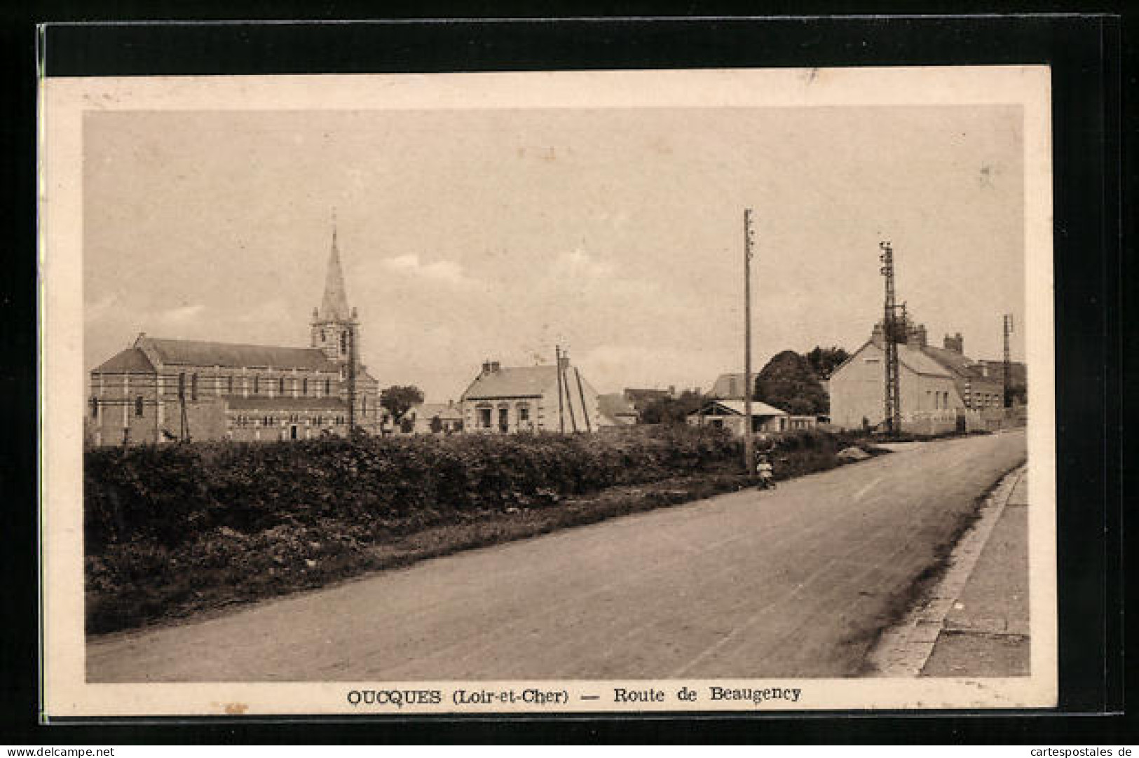 CPA Oucques, Route De Beaugency  - Andere & Zonder Classificatie