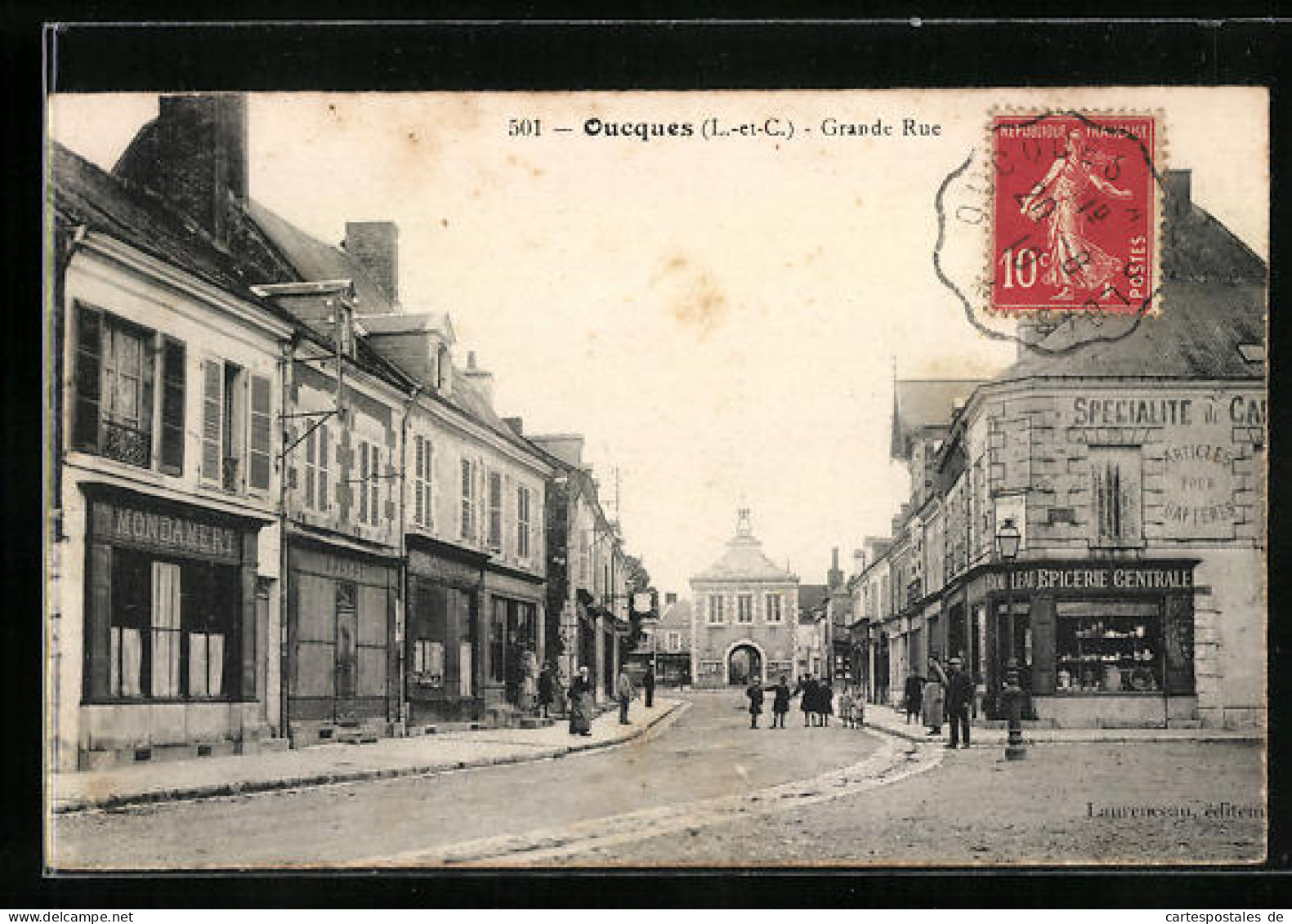 CPA Oucques, Grande Rue, Vue De La Rue  - Andere & Zonder Classificatie