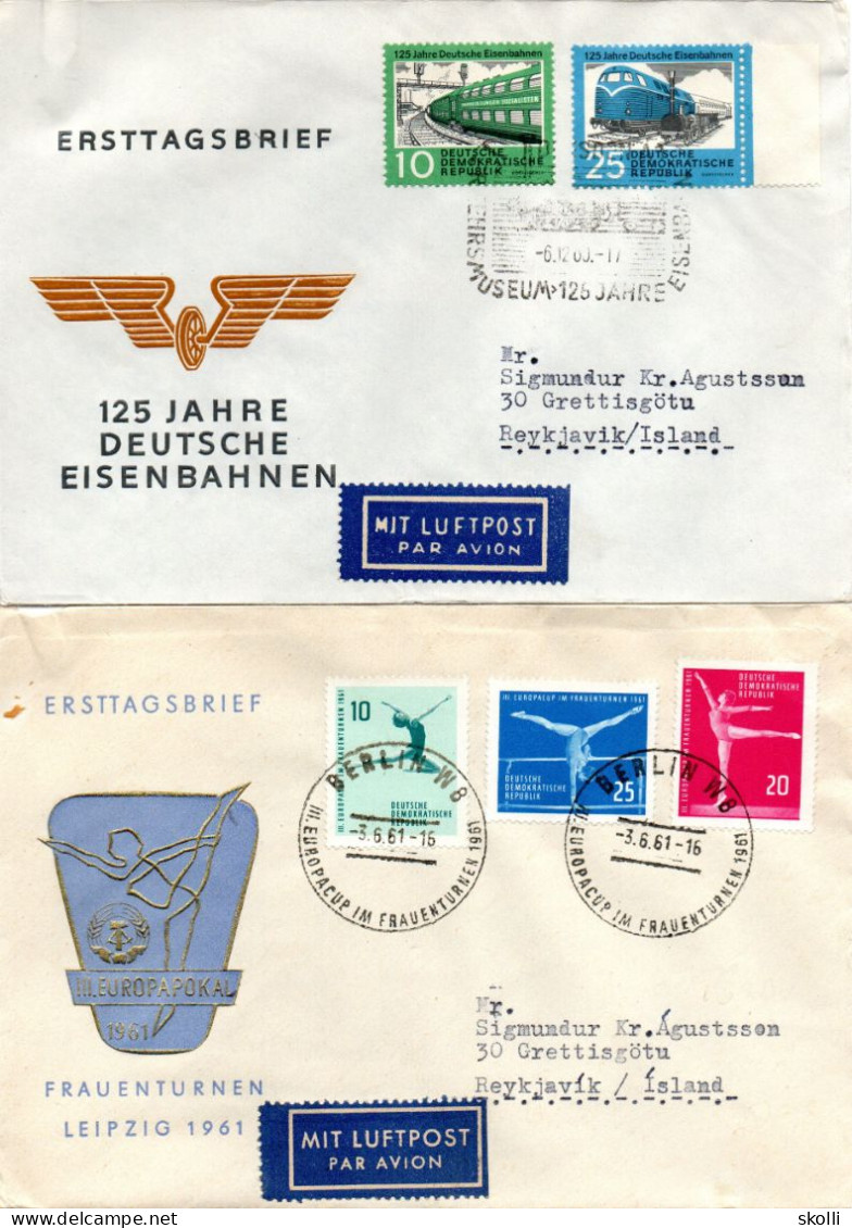 DDR. 1960, 61. 125 Year Germany Railroad And Europacup In  í Woman Gymnastics. - Storia Postale