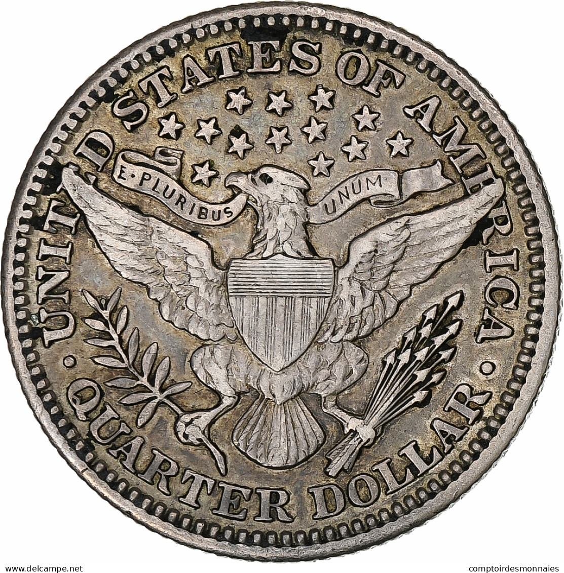 États-Unis, Quarter, Barber, 1904, Philadelphie, Argent, TTB, KM:114 - 1892-1916: Barber