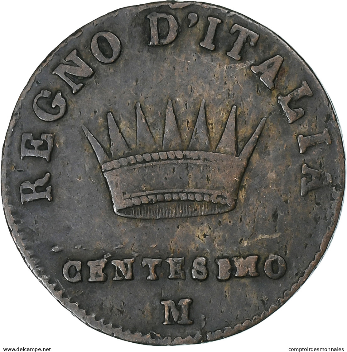 Italie, Napoléon I, Centesimo, 1810, Milan, Cuivre, TB, Gadoury:IT16 - Napoleonische