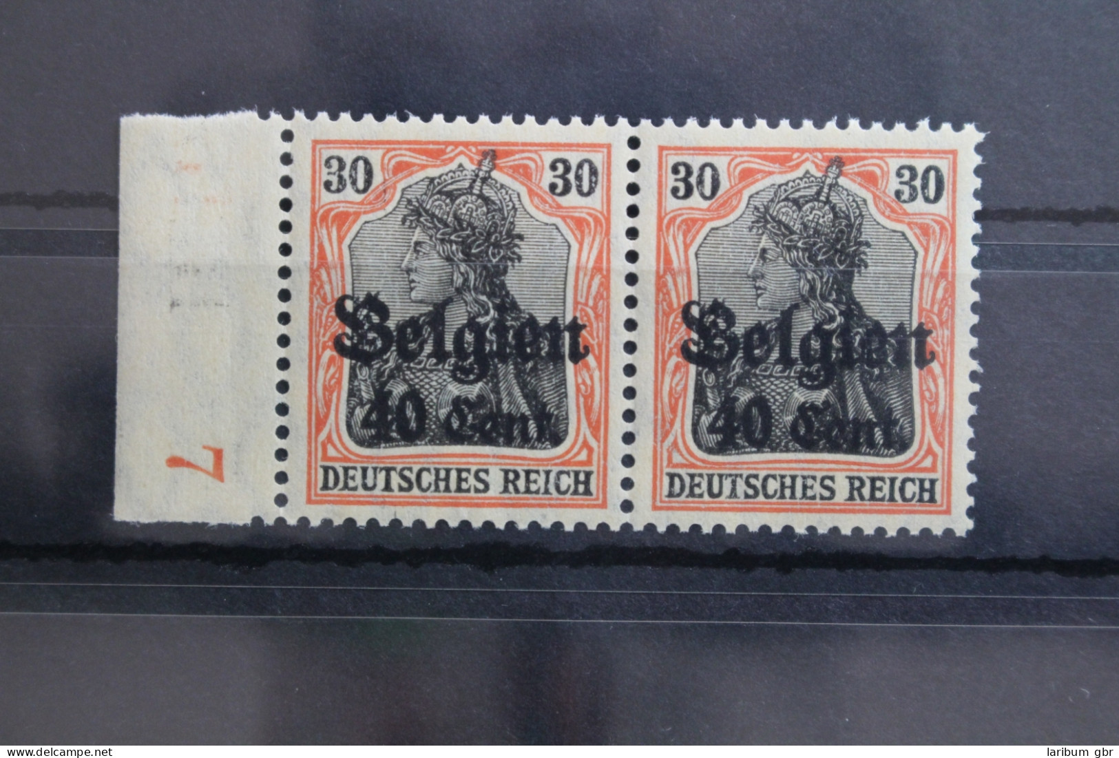 Deutsche Besetzung 1. WK Belgien 19 Postfrisch Als Waagerechtes Paar #SW084 - Occupazione 1914 – 18