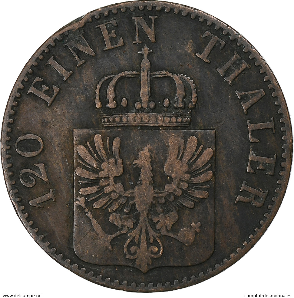 Etats Allemands, PRUSSIA, Friedrich Franz II, 3 Pfenninge, 1859, Berlin, Cuivre - Small Coins & Other Subdivisions