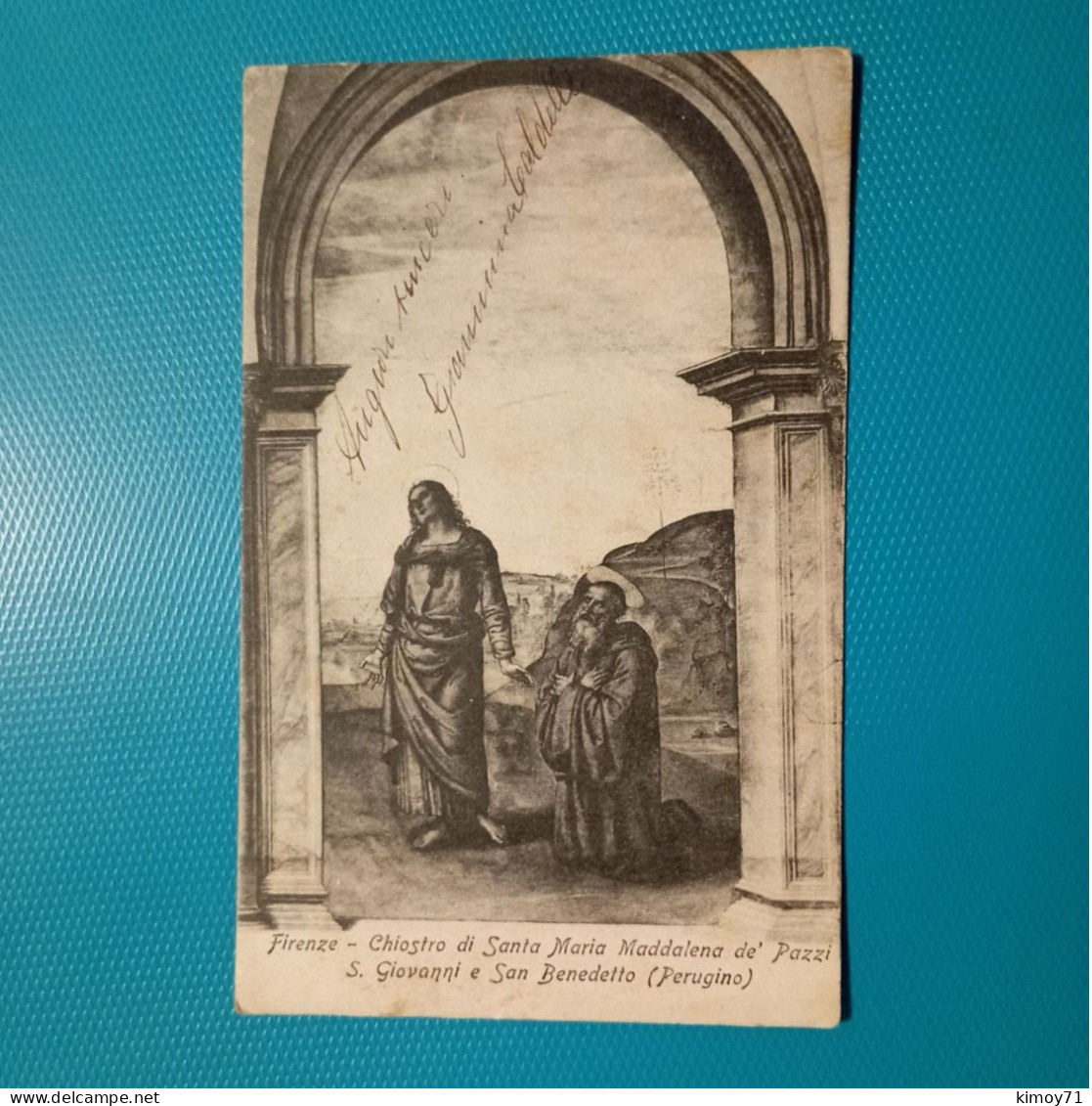 Cartolina Firenze - Chiostro Di Santa Maria Maddalena De' Pazzi - S. Giovanni A San Benedetto (Perugino). Viaggiata - Firenze (Florence)