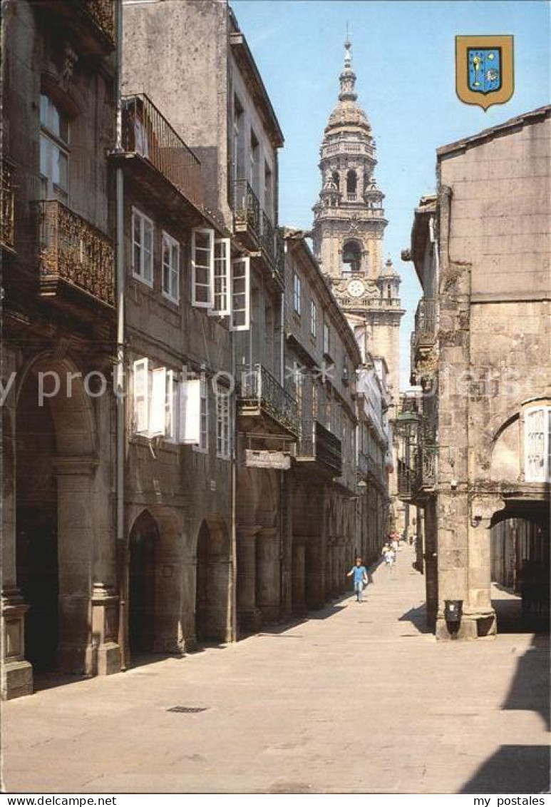 72492608 Santiago De Compostela Rua Del Villar Al Fondo Catedral Santiago De Com - Autres & Non Classés