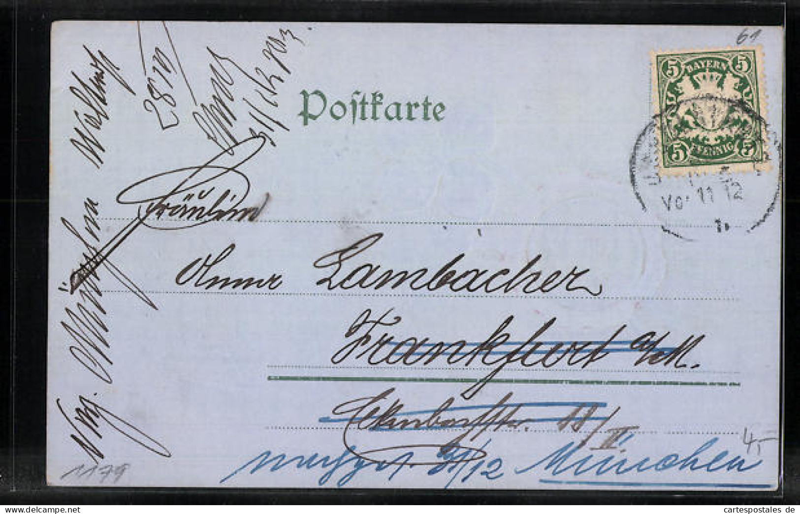 Präge-AK Glückwünsche Mit Kleeblatt Und Siegel 1902  - Sonstige & Ohne Zuordnung