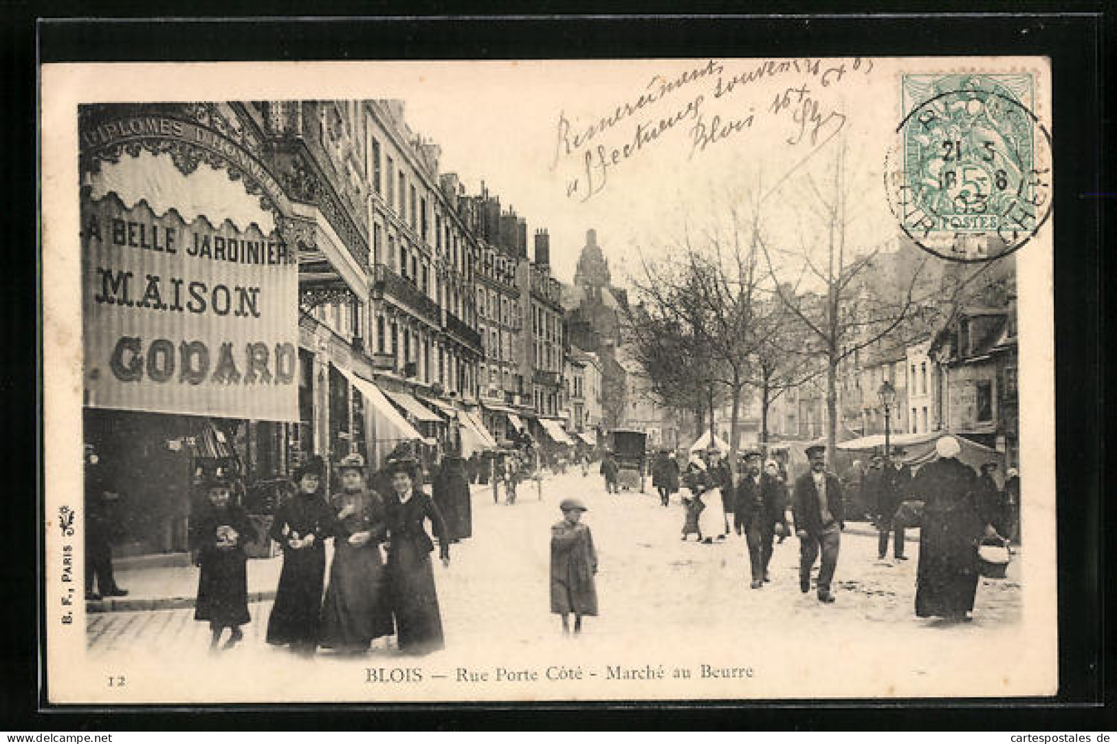 CPA Blois, Rue Porte Coté, Marché Au Beurre  - Blois