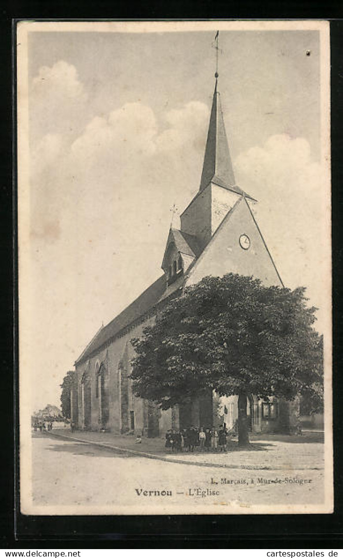CPA Vernou, L`Eglise  - Other & Unclassified