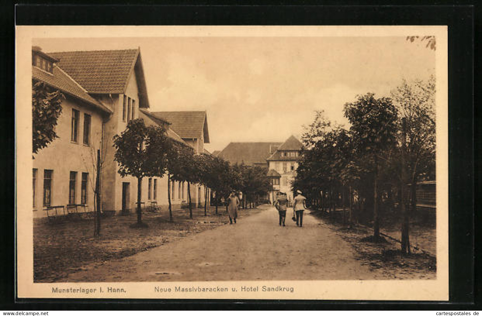 AK Munsterlager I. Hann., Neue Massivbaracken Und Hotel Sandkrug  - Munster