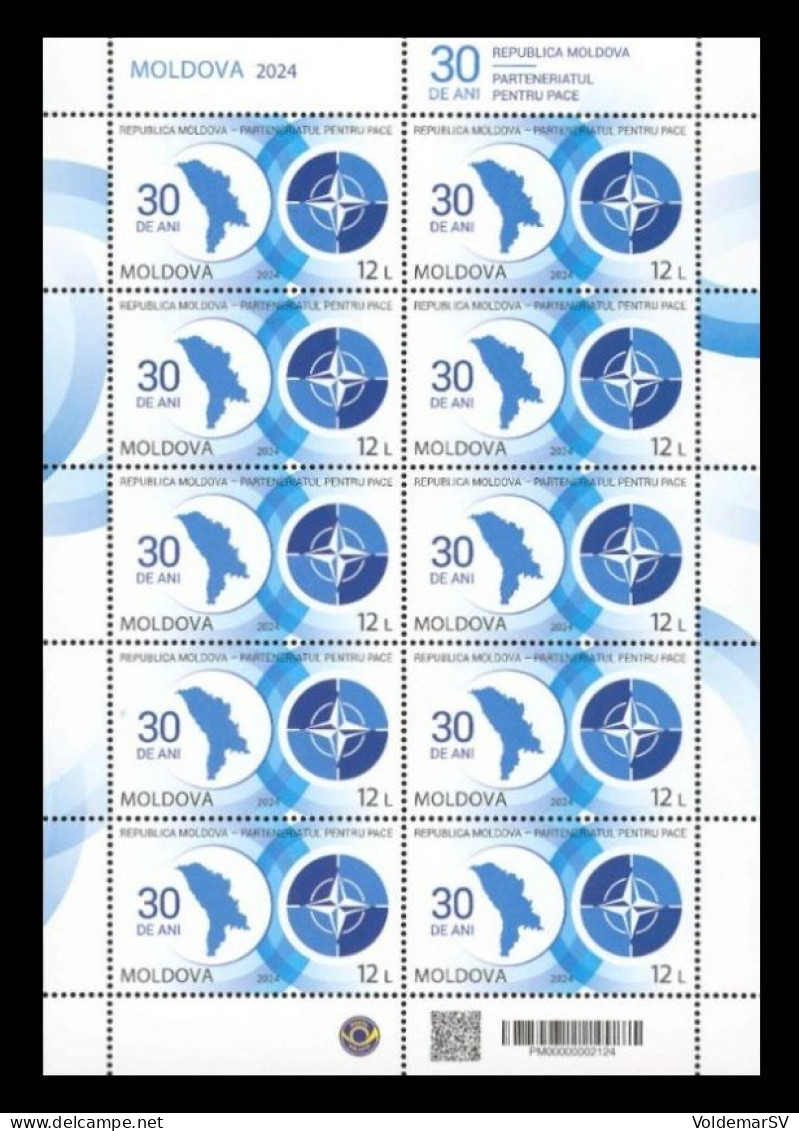 Moldova 2024 Mih. 1286 Moldova's Membership In Partnership For Peace NATO Program (M/S) MNH ** - Moldavie