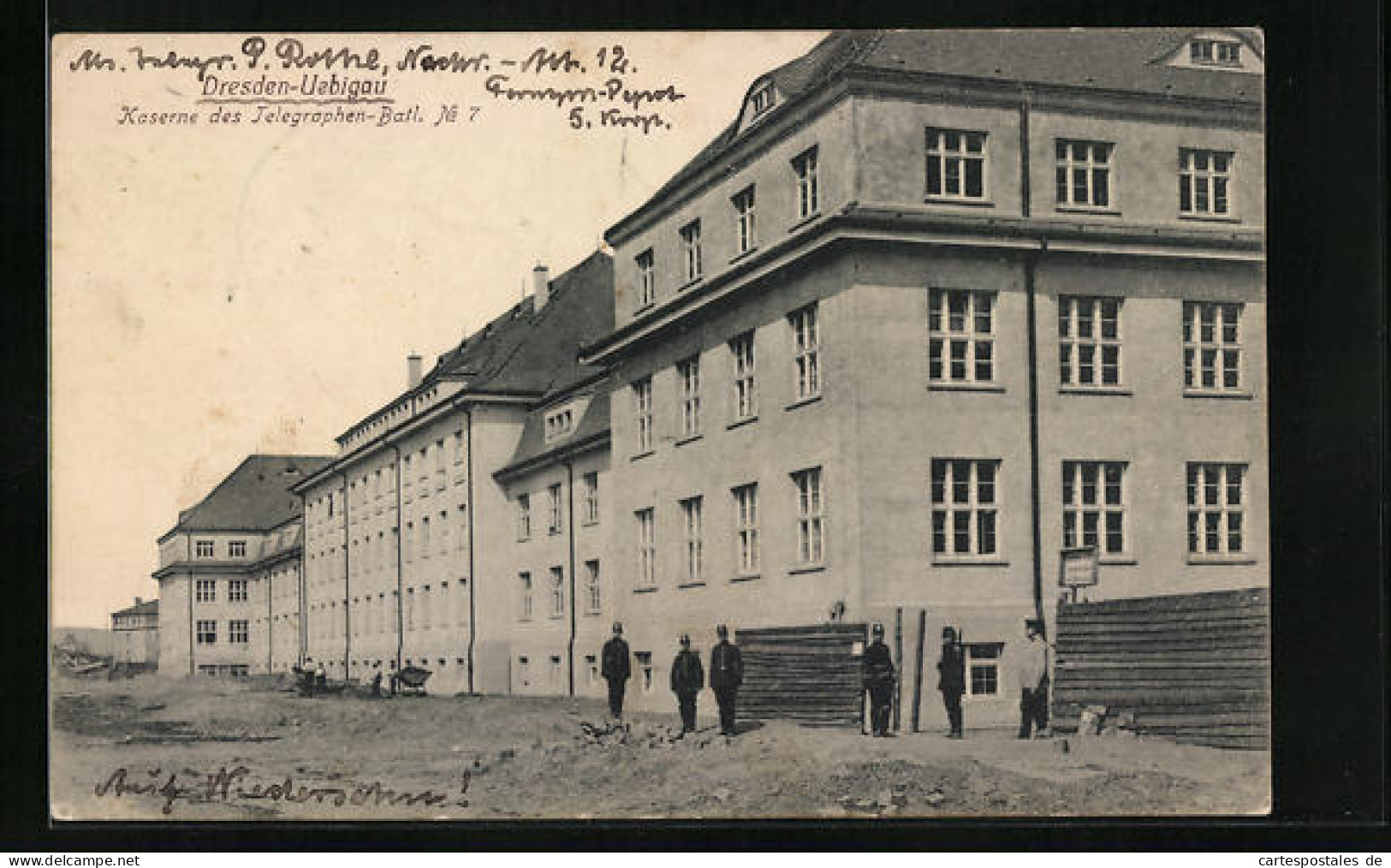 AK Dresden-Uebigau, Kaserne Des Telegraphen-Bat. Nr. 7  - Dresden