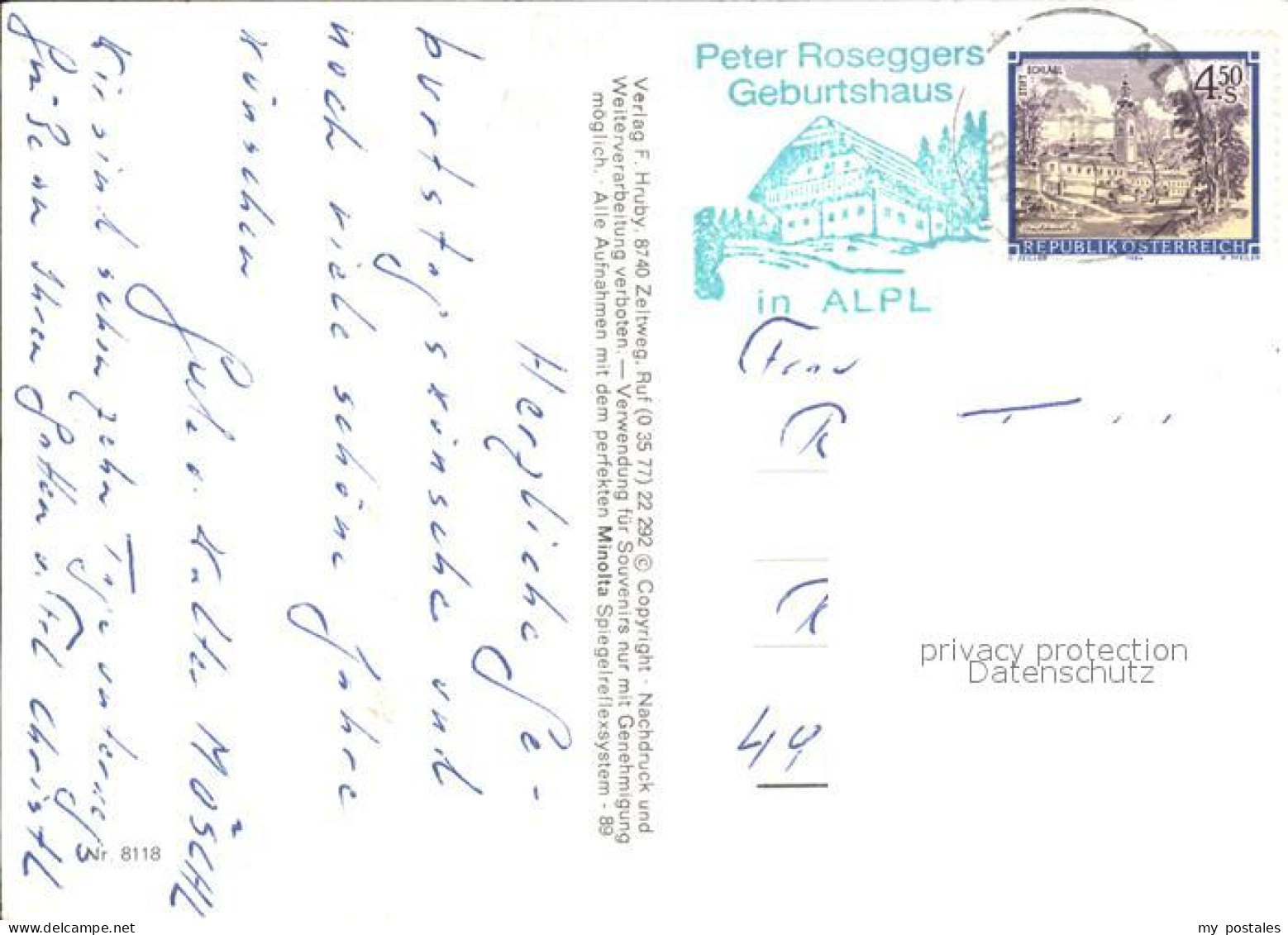 72489807 Alpl Peter Roseggers Geburtshaus Feuerstelle Krippe Ofen Alpl - Sonstige & Ohne Zuordnung